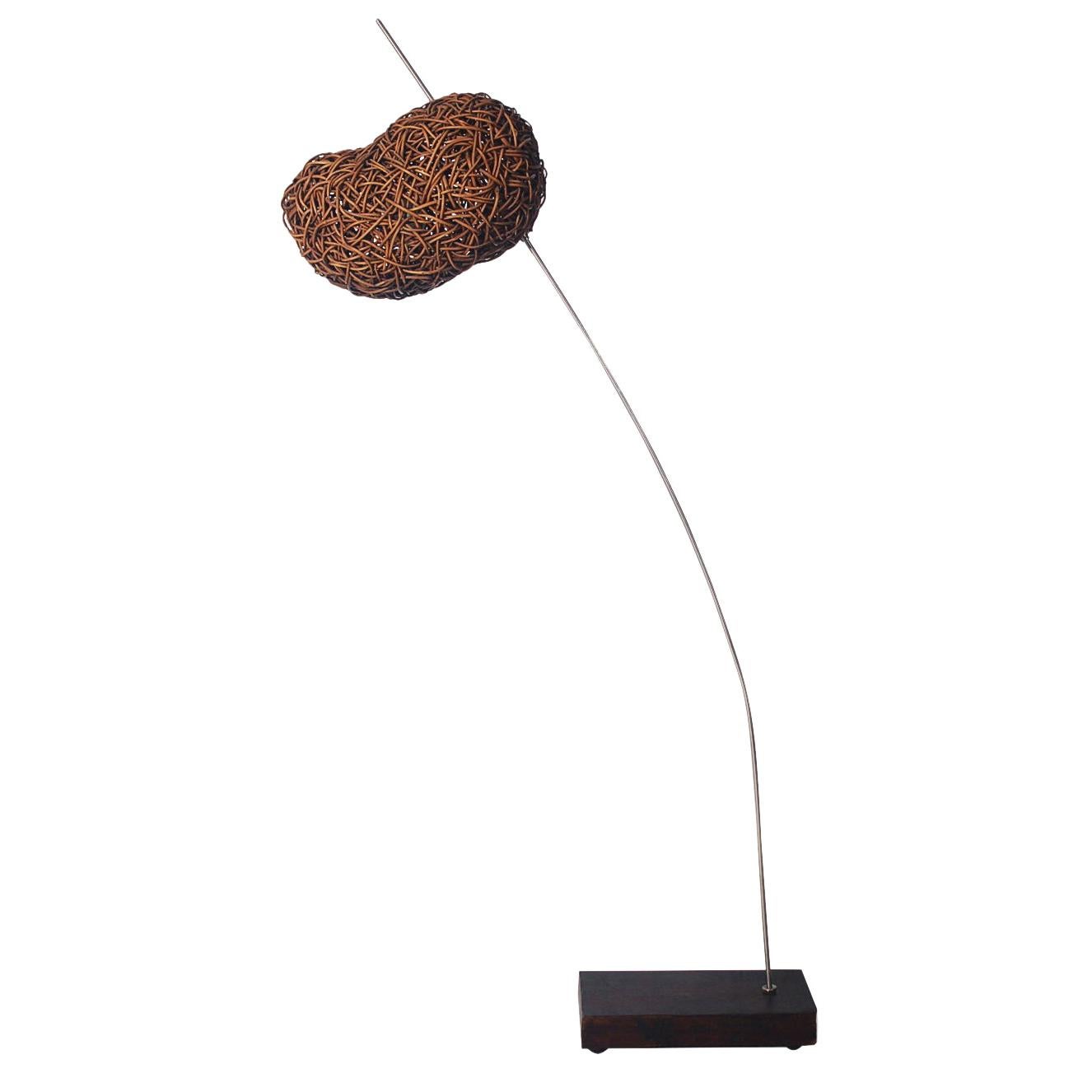 Postmodern Organic Rattan Floor Lamp by Udom Udomsrianan and Planet, 2001
