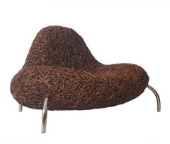 Fauteuil de salon postmoderne en rotin organique par Udom Udomsrianan & Planet 2001