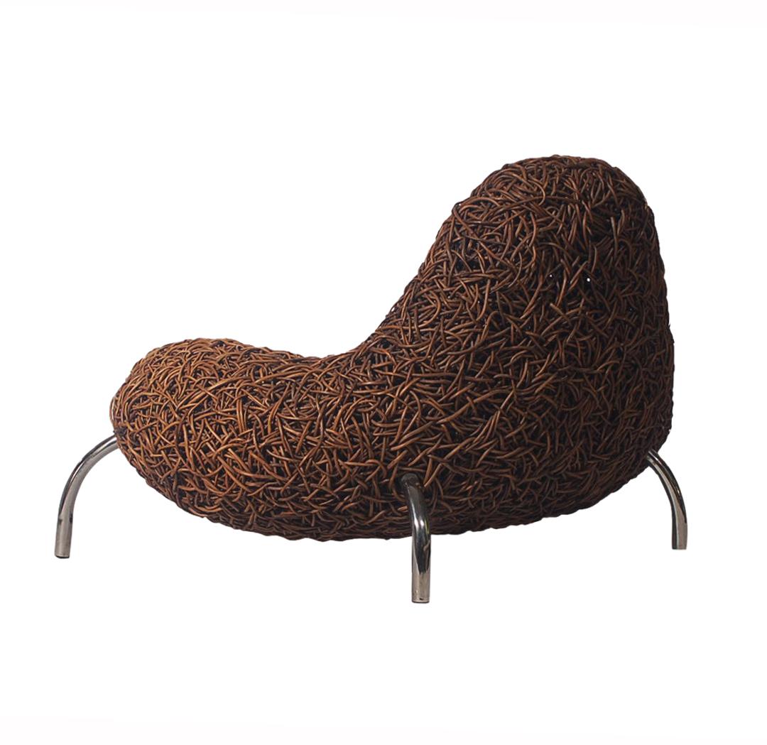 Post-Modern Postmodern Organic Rattan Lounge Chair by Udom Udomsrianan & Planet 2001 For Sale