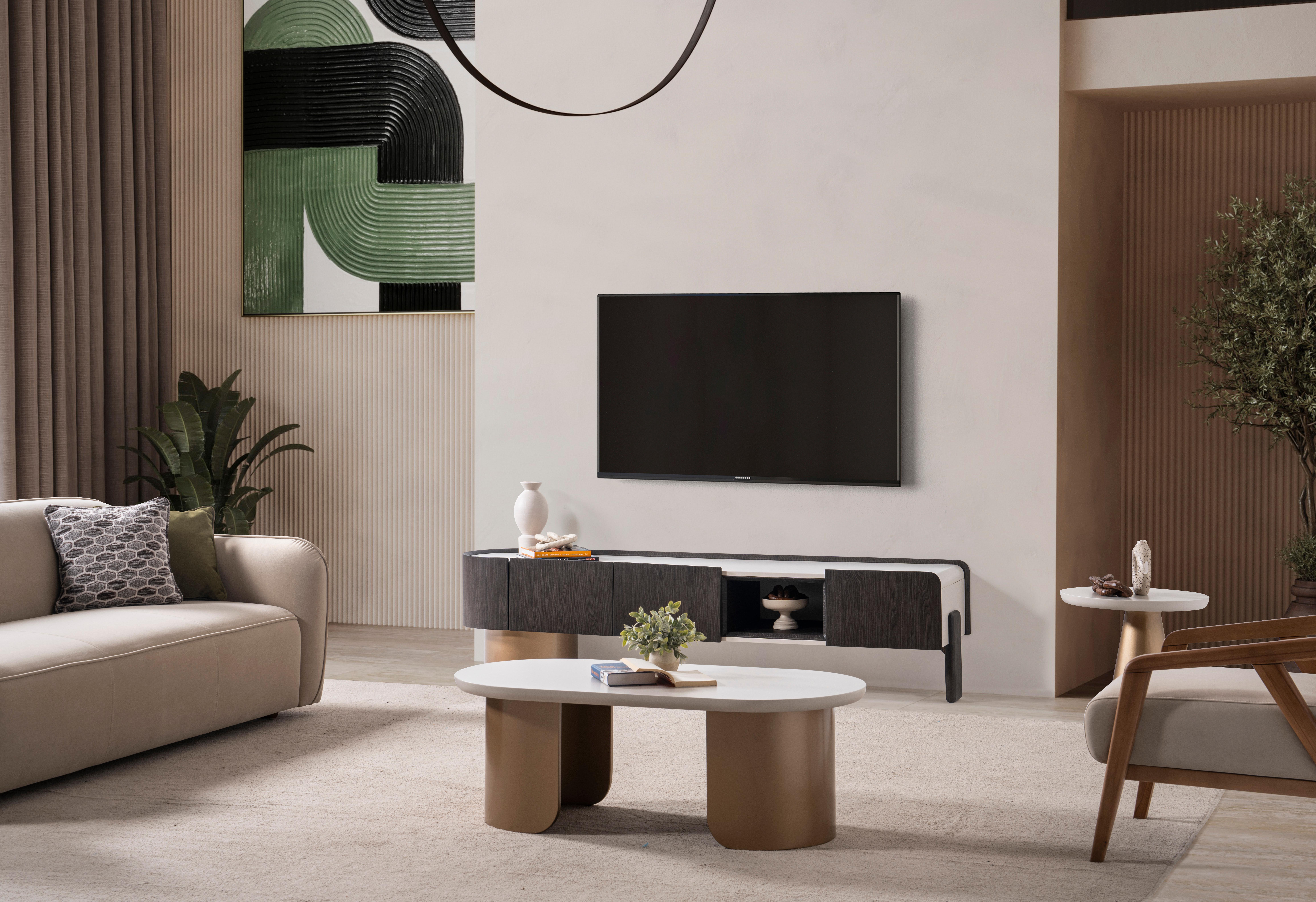 Unité TV ovale postmoderne en vente 5