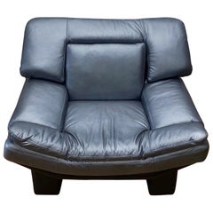 Post Modern Oversized Genuine Leather Armchair by Nicoletti Salotti
