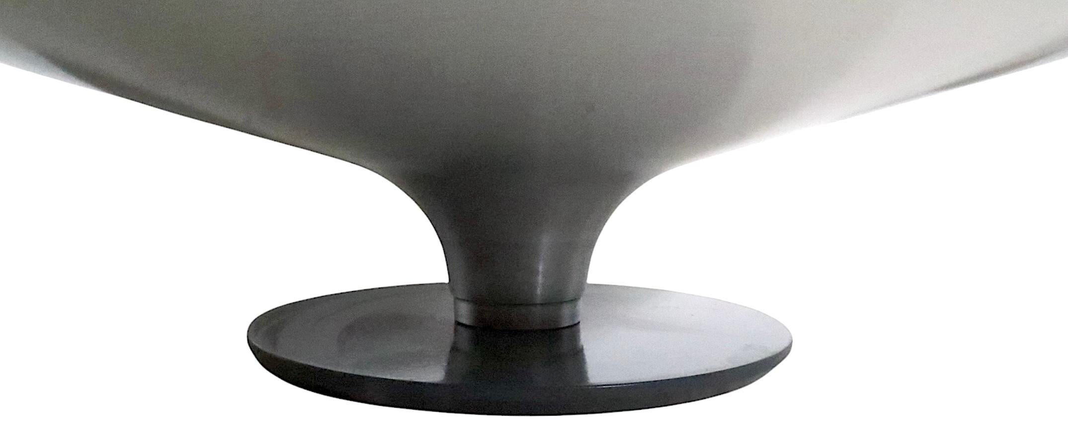 Aluminum Post Modern Ovni Up Coffee Table designed by Vincenzo Maiolino for Roche Bobois
