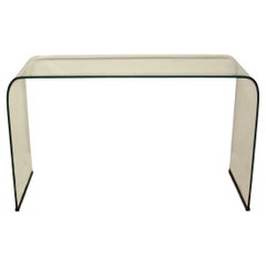 Post Modern Pace Contemporary Glass Waterfall Console Table