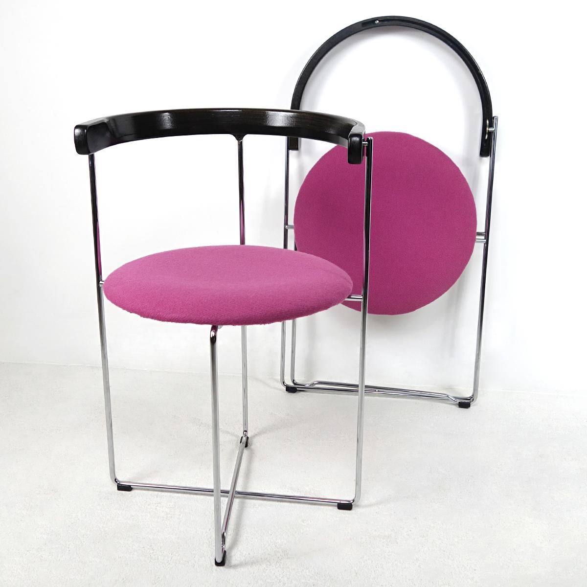 Post-Modern Pair of Sóley Folding Chairs by Valdimar Hardarson for Kusch+Co. 2