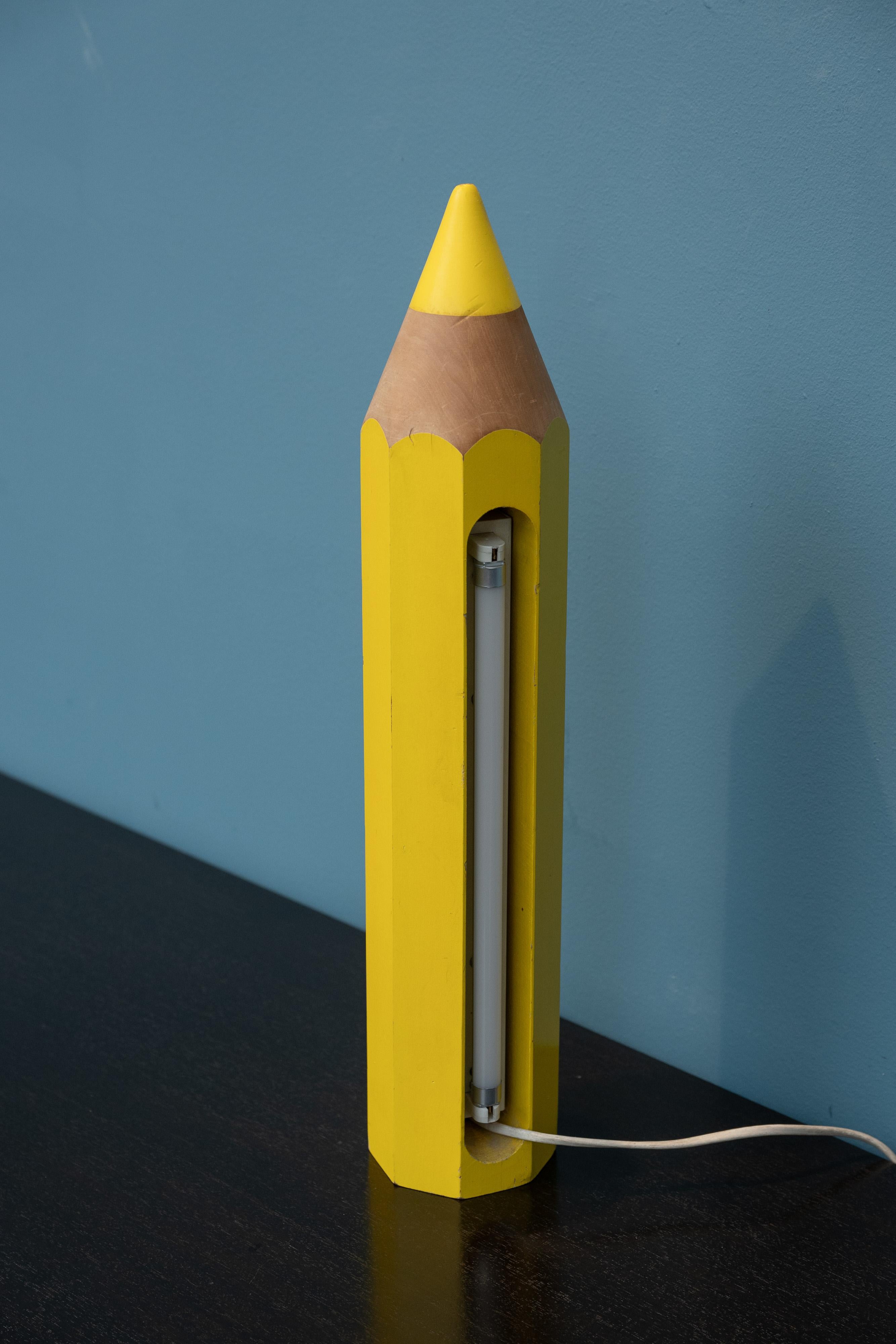 Late 20th Century Post Modern Pecil Lamp by Michel Aroutcheff, Ed. Vilac France For Sale