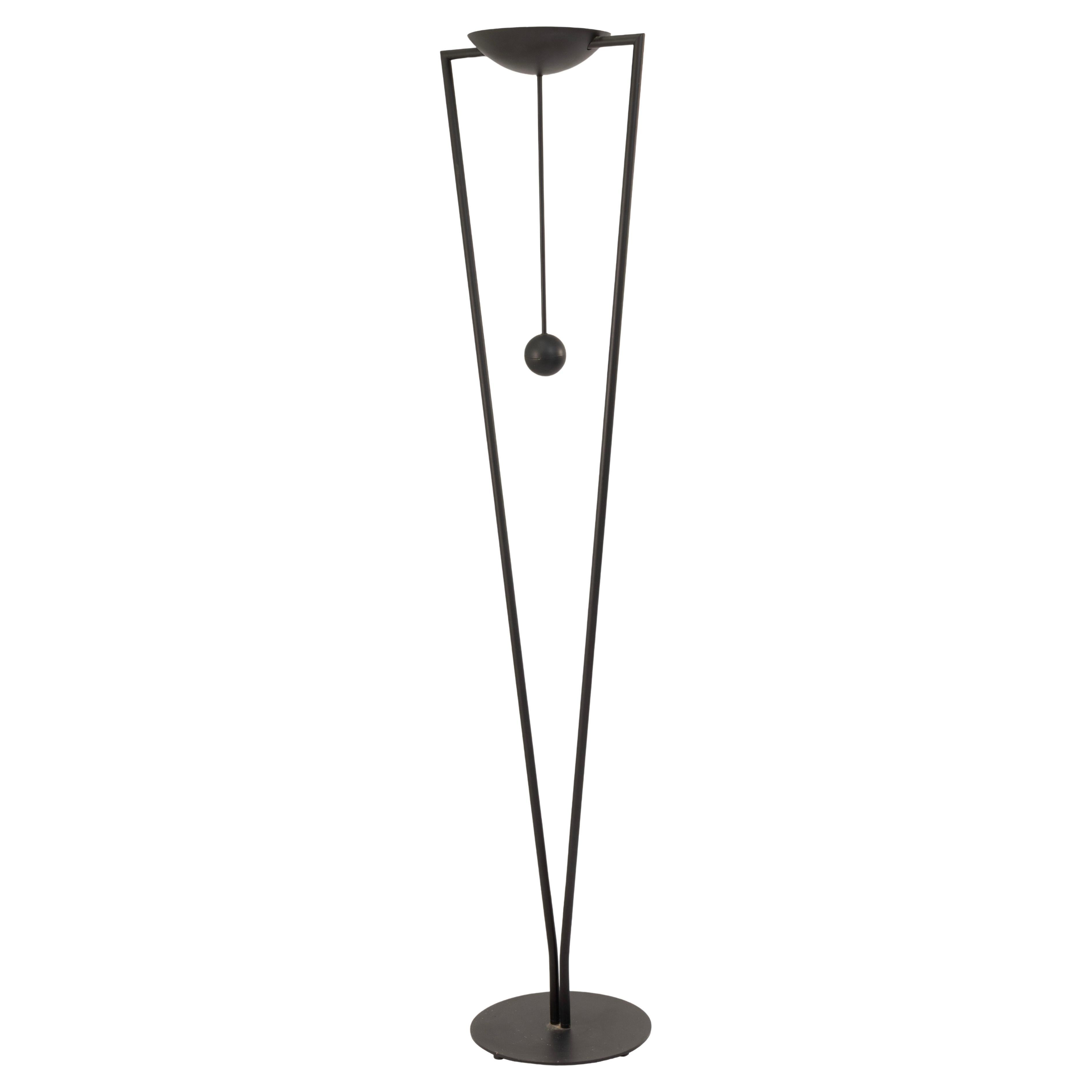 Post Modern Pendulum Torchiere Floor Lamp By Ron Rezek For Sale