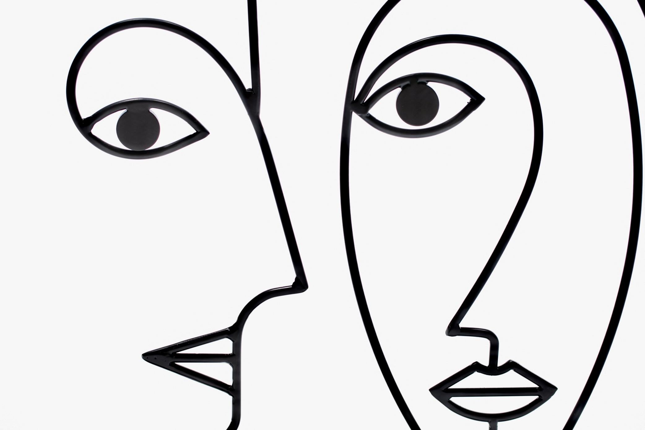 Post Modern Picasso Facial Silhouette Inspired Table Lamps c. 1990 For Sale 3