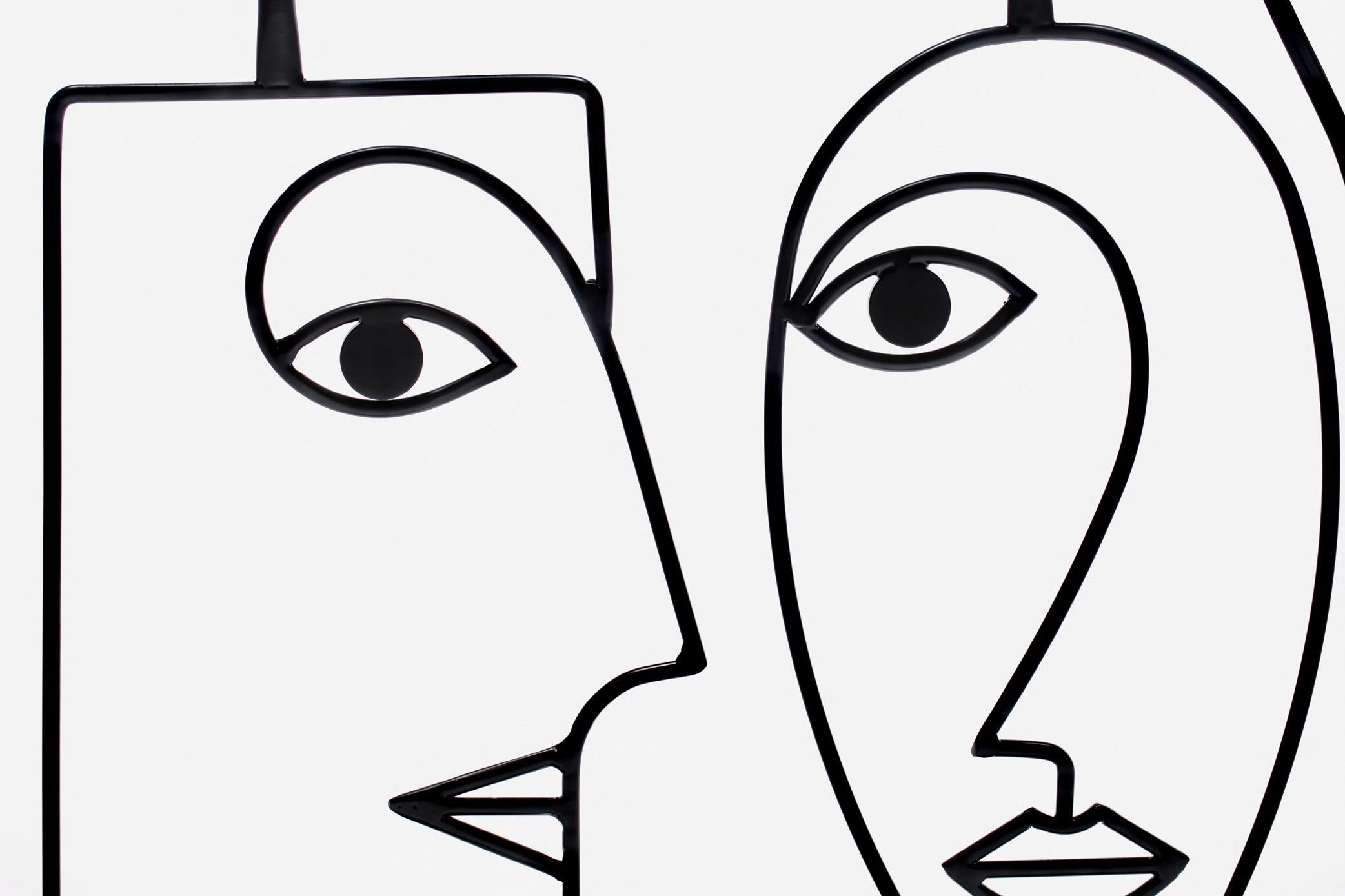 Post-Modern Post Modern Picasso Facial Silhouette Inspired Table Lamps c. 1990 For Sale