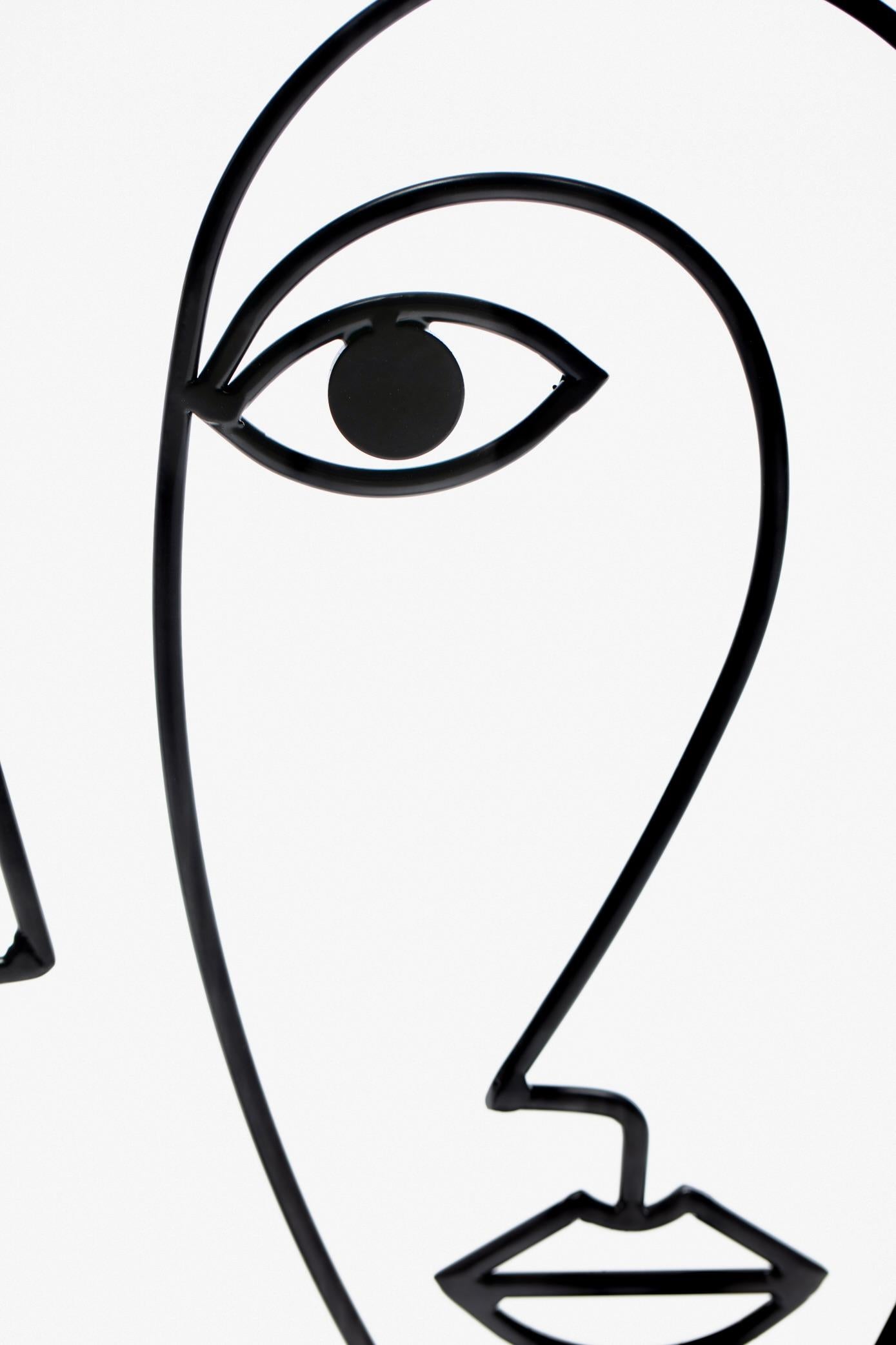American Post Modern Picasso Facial Silhouette Inspired Table Lamps c. 1990 For Sale