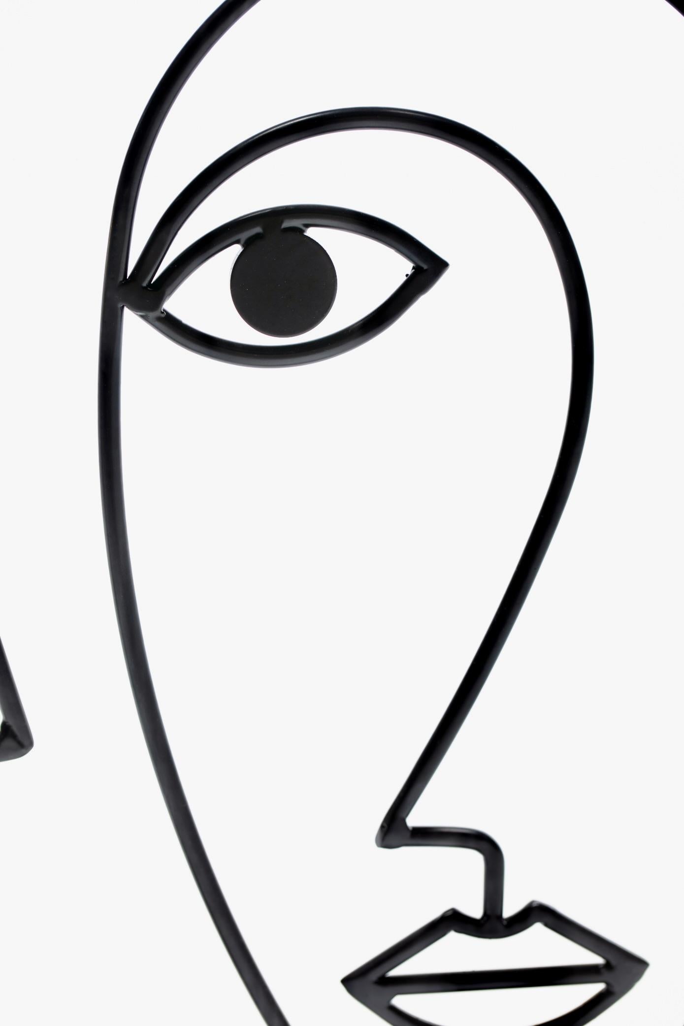 Post Modern Picasso Facial Silhouette Inspired Table Lamps c. 1990 For Sale 1
