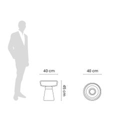 Post-Modern Pigmented Glass Taboo Side Table by Draga & Aurel