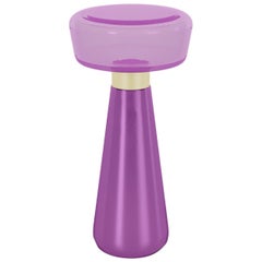 Post-Modern Pigmented Glass Taboo Tall Side Table by Draga & Aurel