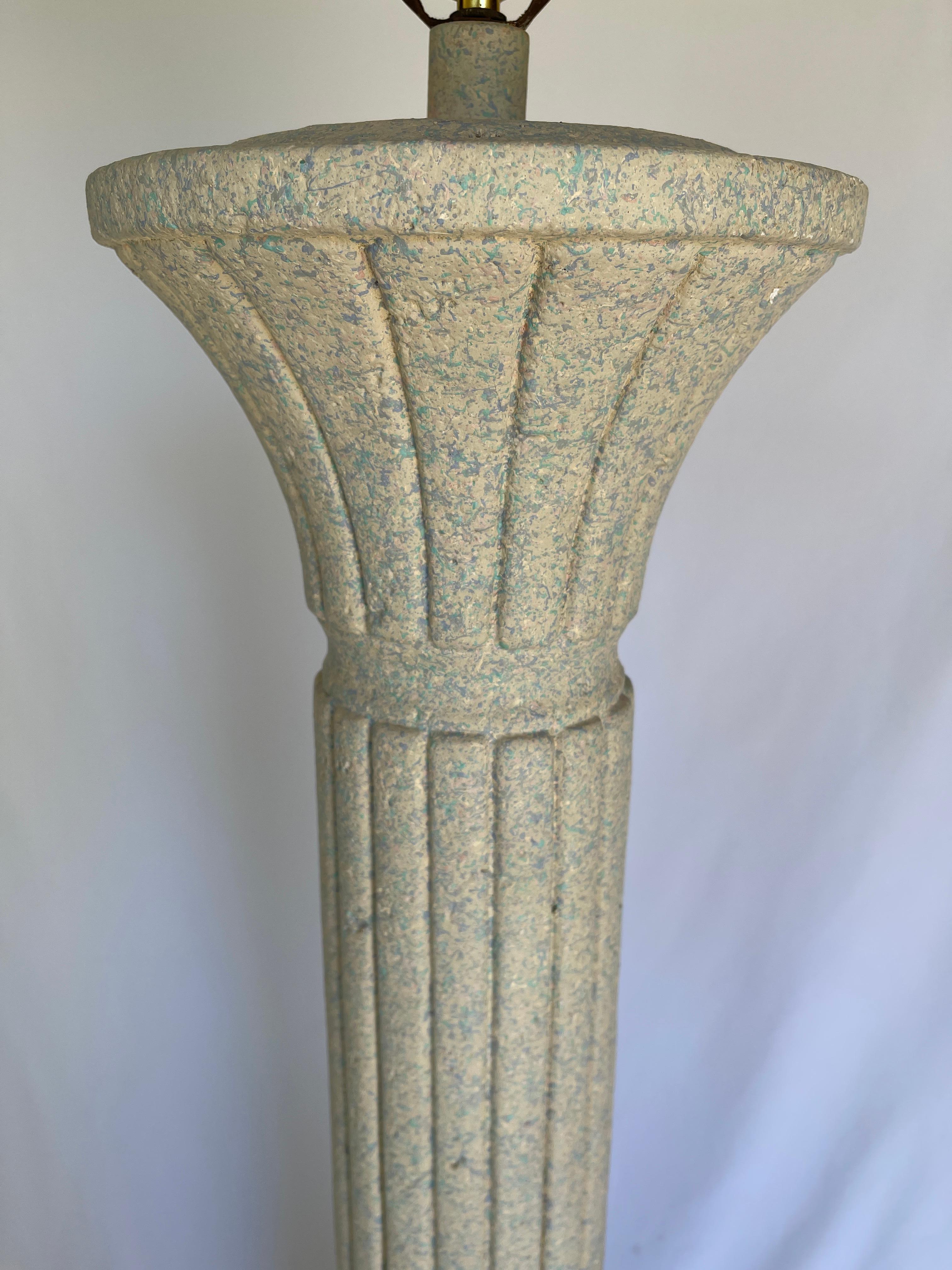 Post-Modern Post Modern Plaster Column Floor Lamp For Sale