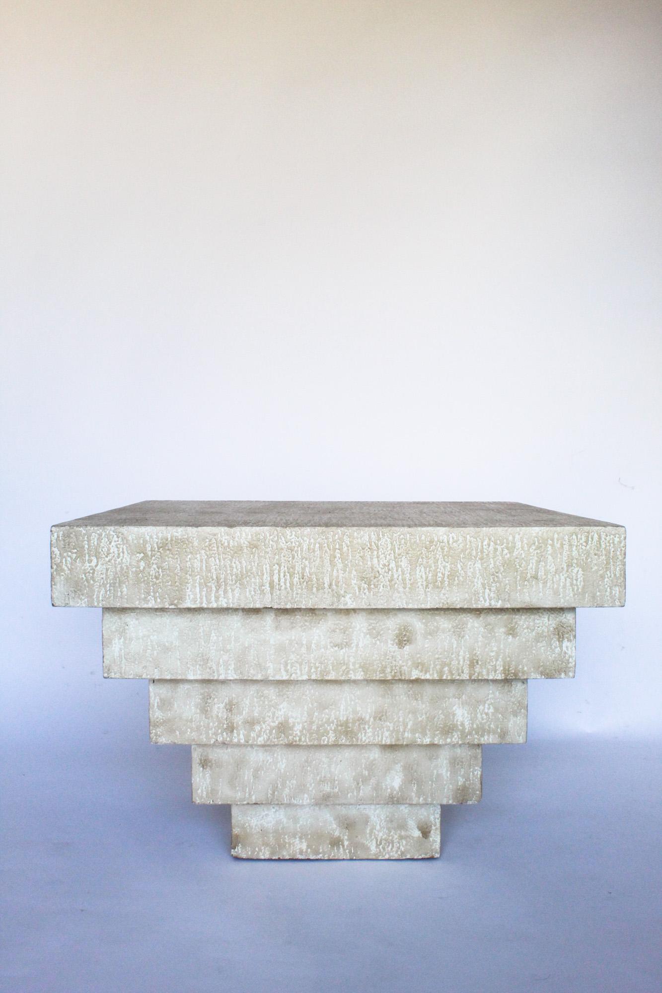 Postmodern Plaster Stacked Table For Sale 5