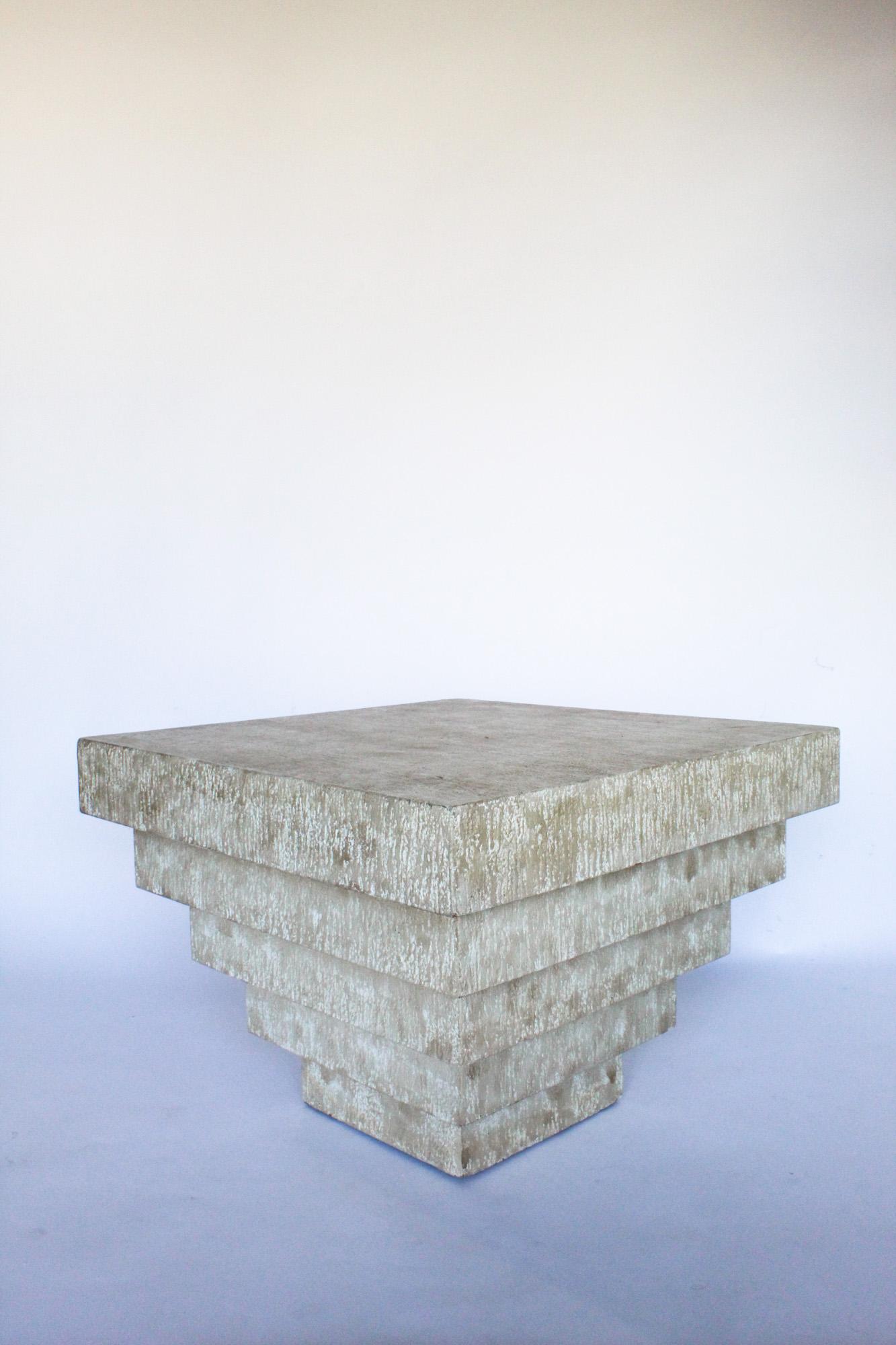 Postmodern Plaster Stacked Table For Sale 6