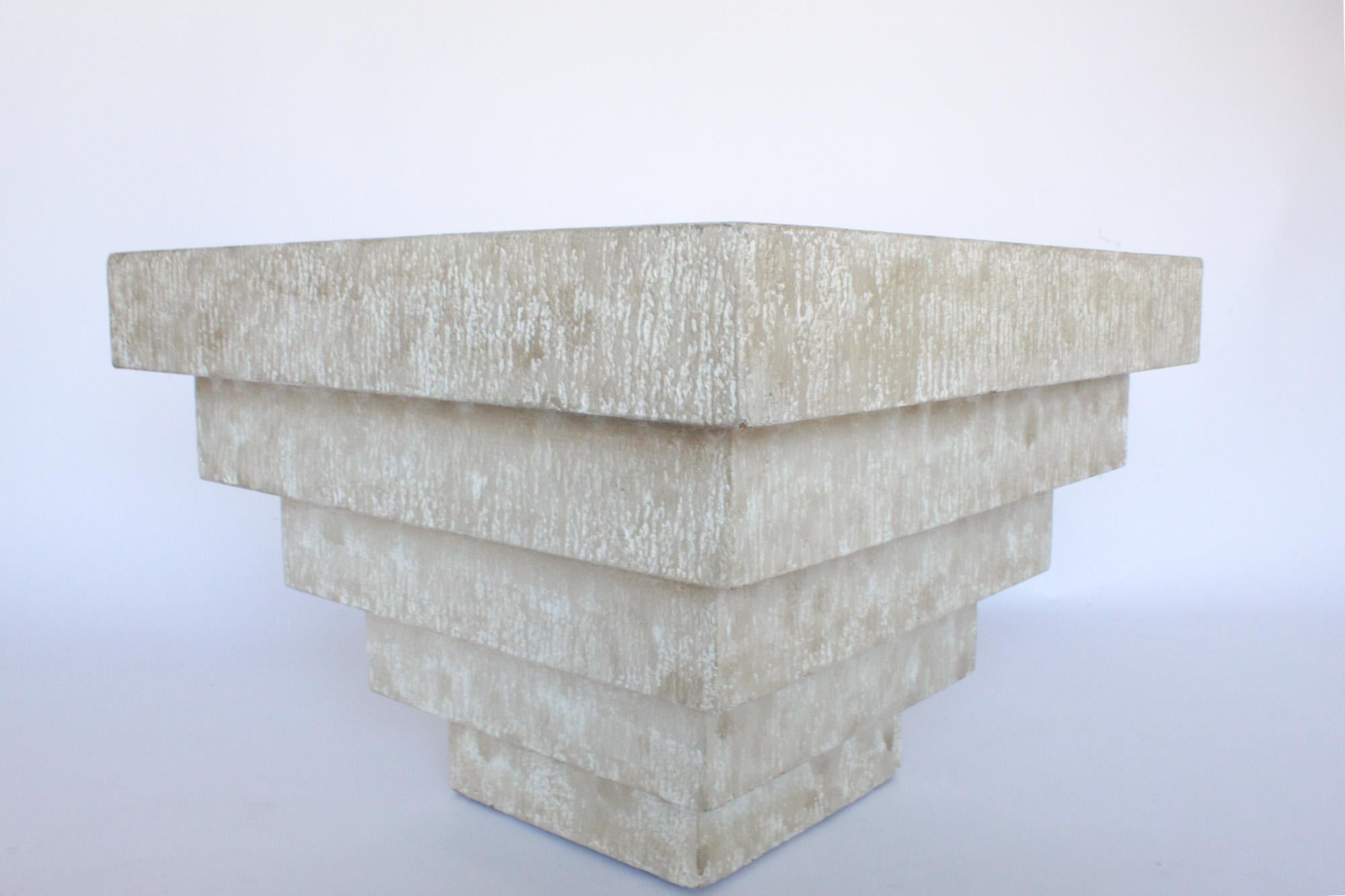 Postmodern Plaster Stacked Table For Sale 8