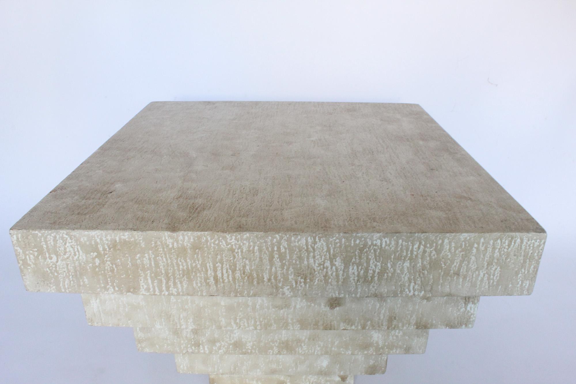 Postmodern Plaster Stacked Table For Sale 1