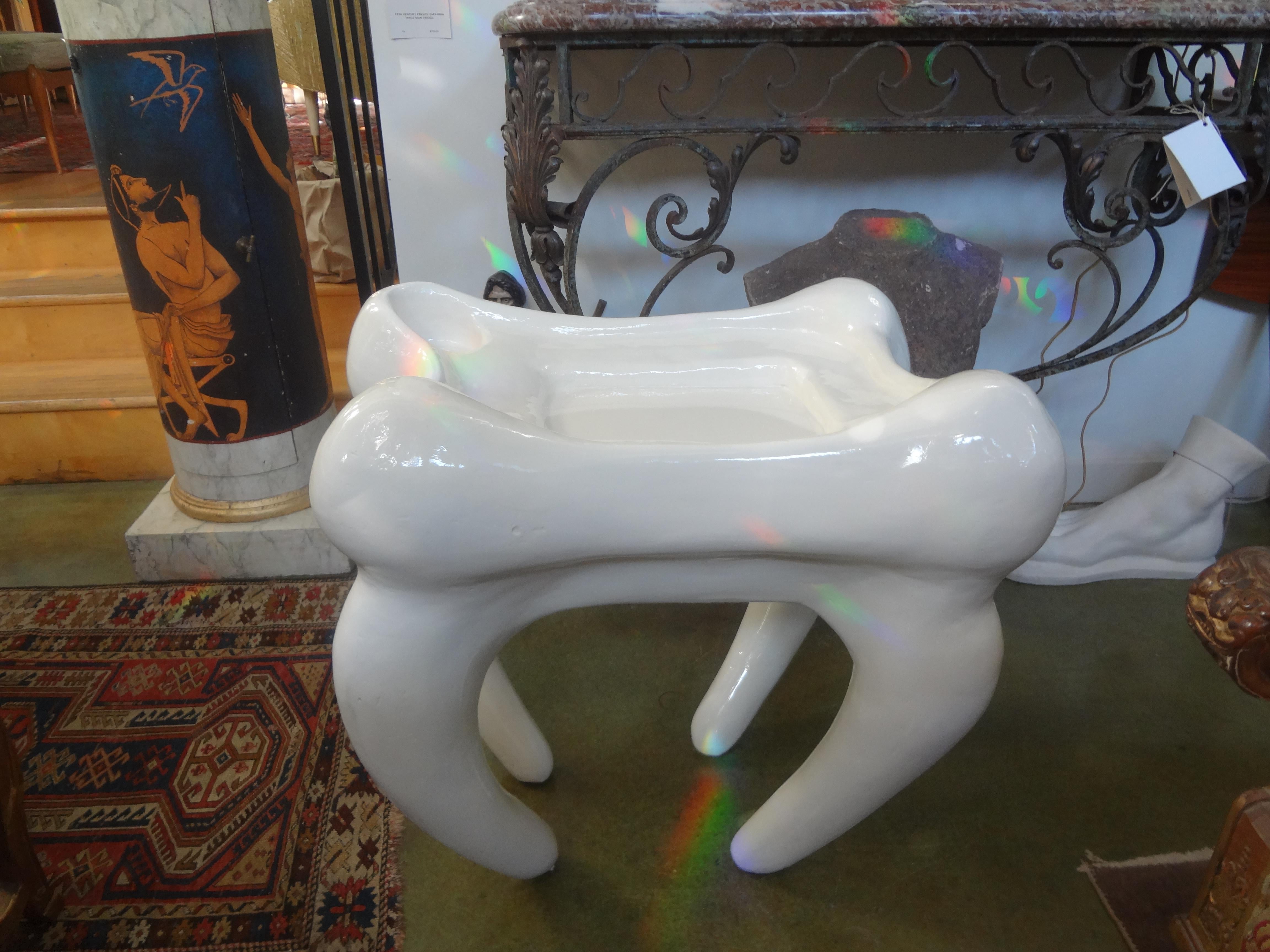 Postmodern Plaster Table in the Shape of a Molar For Sale 2