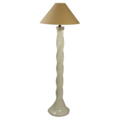 Vintage Post Modern Plaster Twist Floor Lamp 