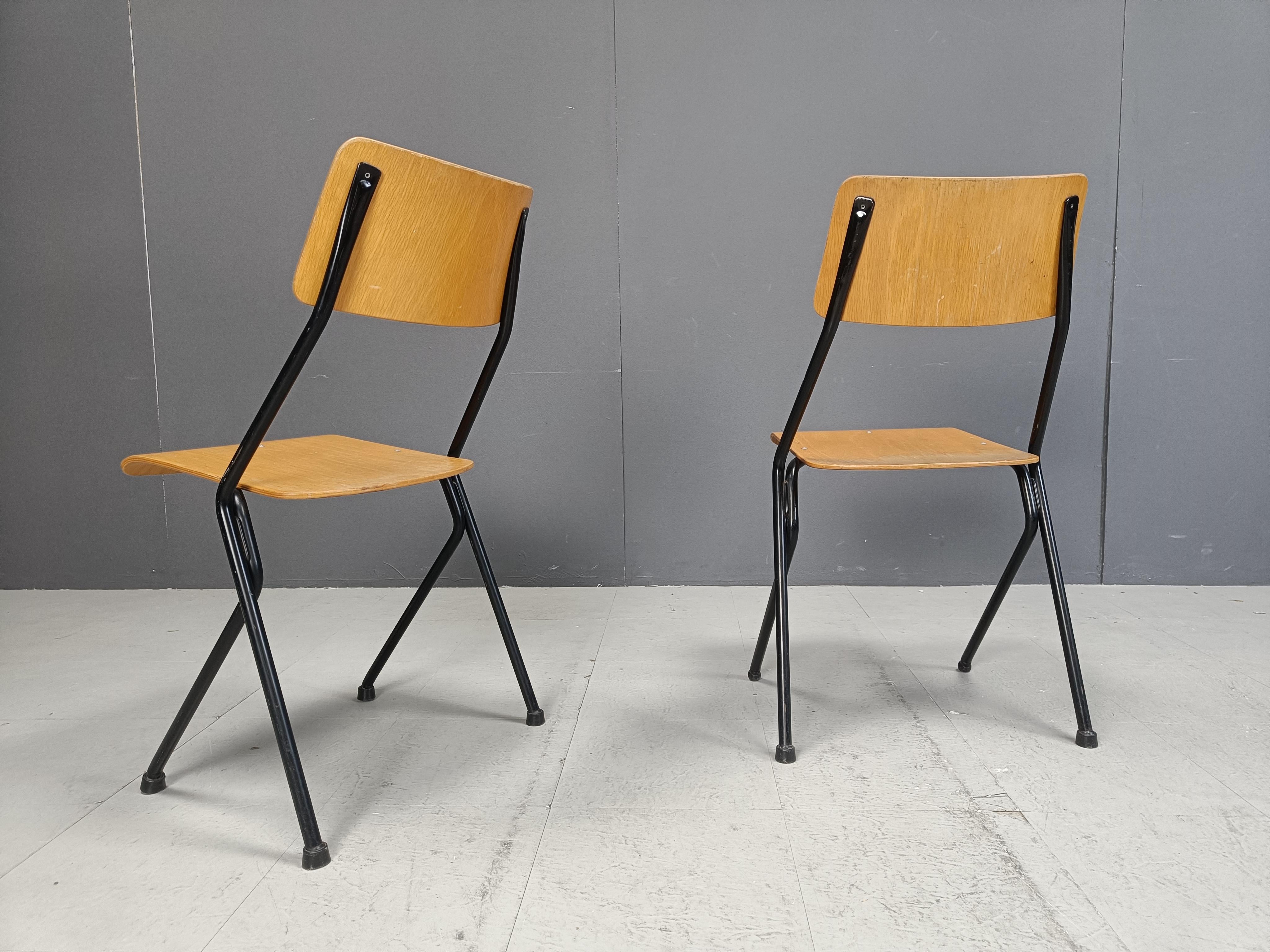 Post modern plywood dining chairs, 1970s For Sale 4
