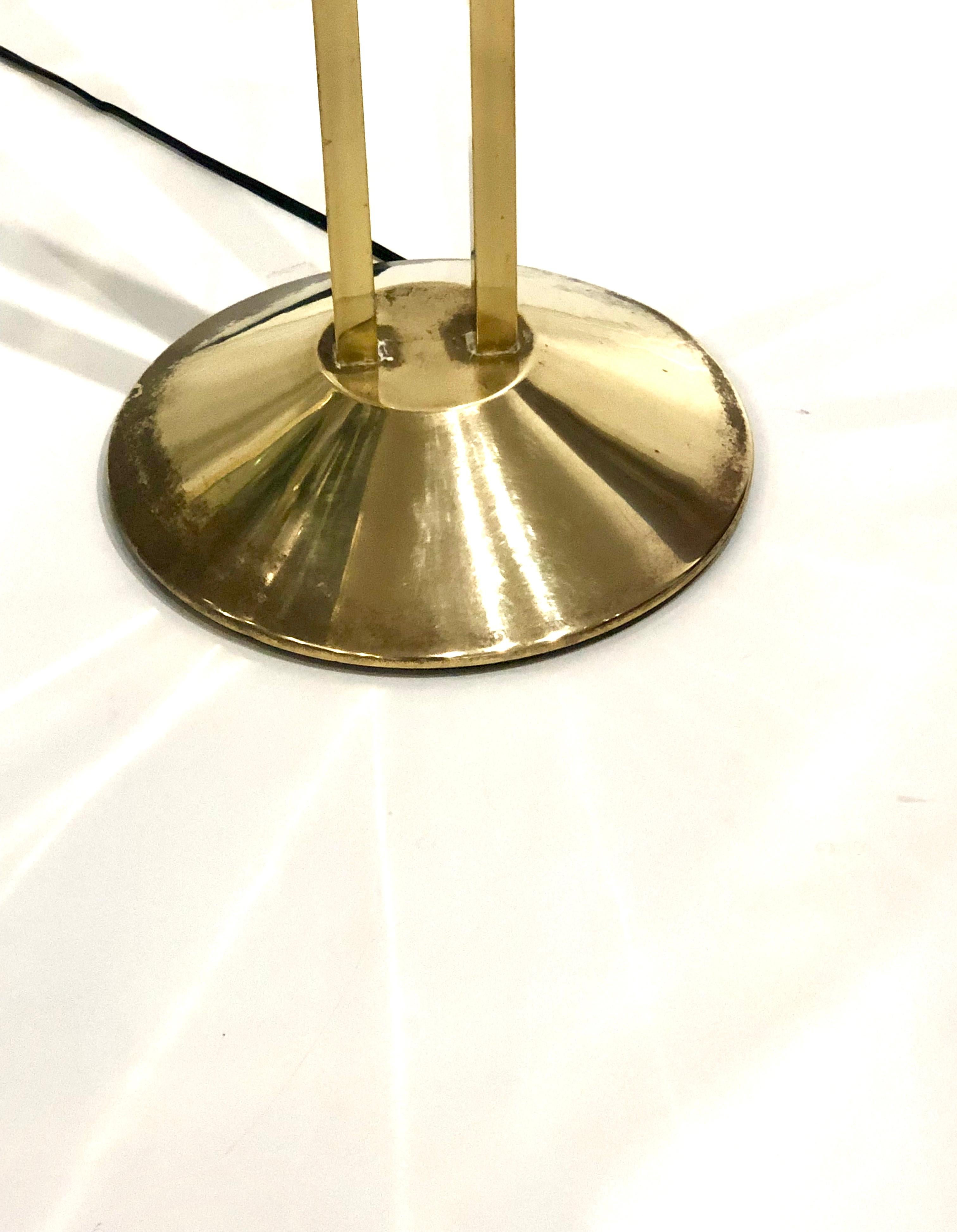 polished brass floor lamp