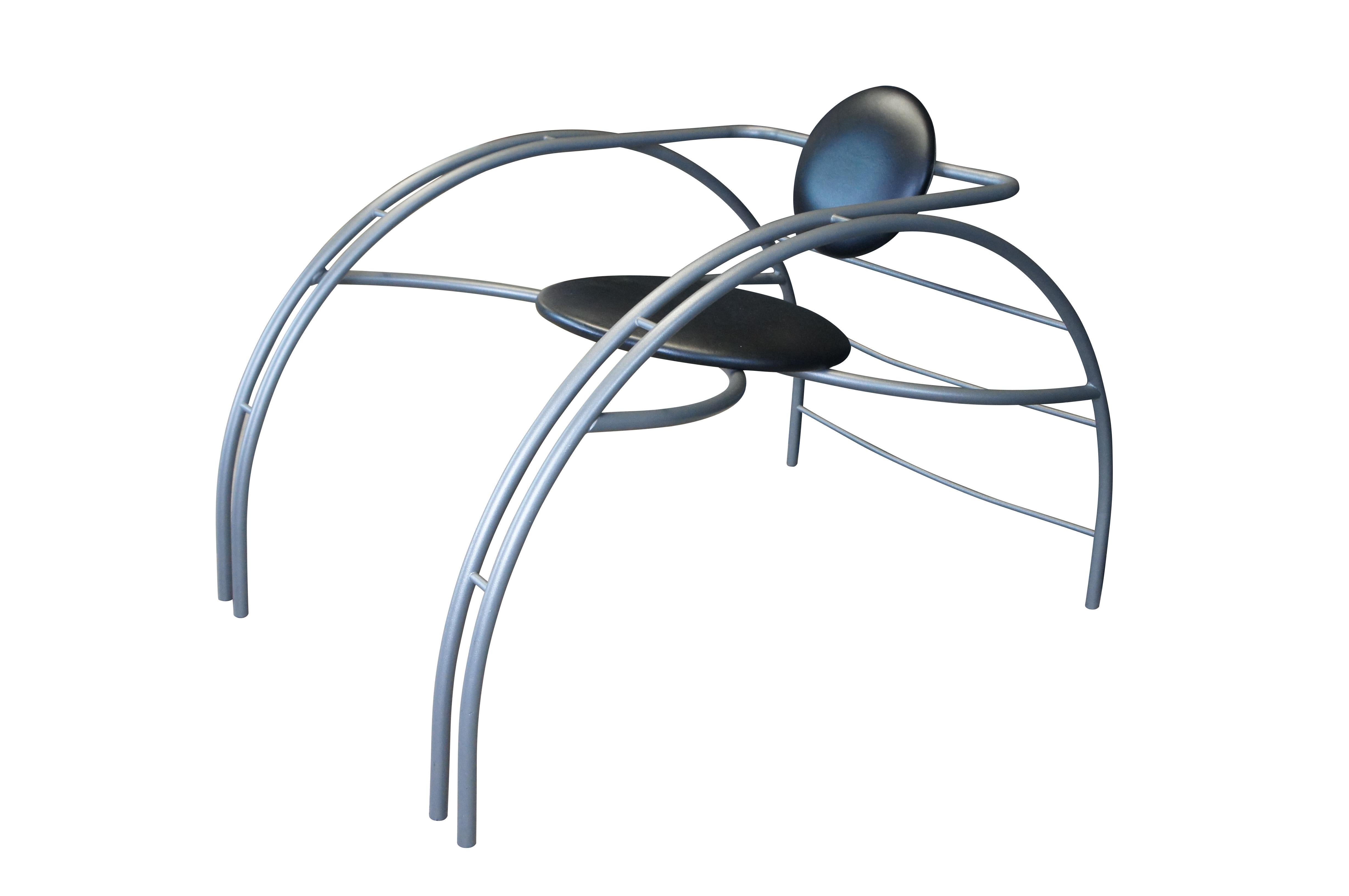 Post-Modern Post Modern Quebec 69 Tubular Sculptural Spider Chair by Les Amisca 40