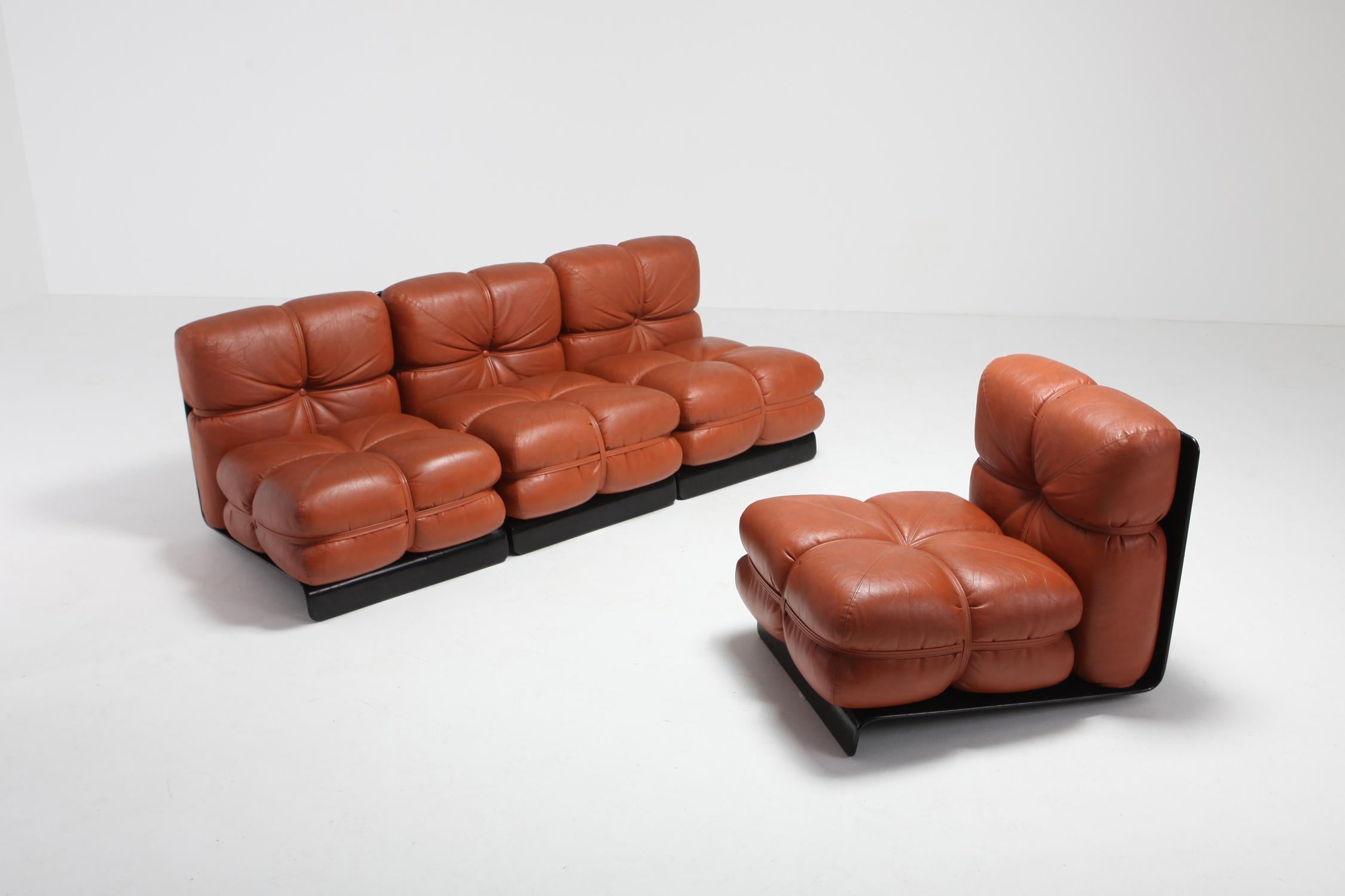 Leather Postmodern Rare 'San Martino' Sectional Sofa for Full by Carla Venosta