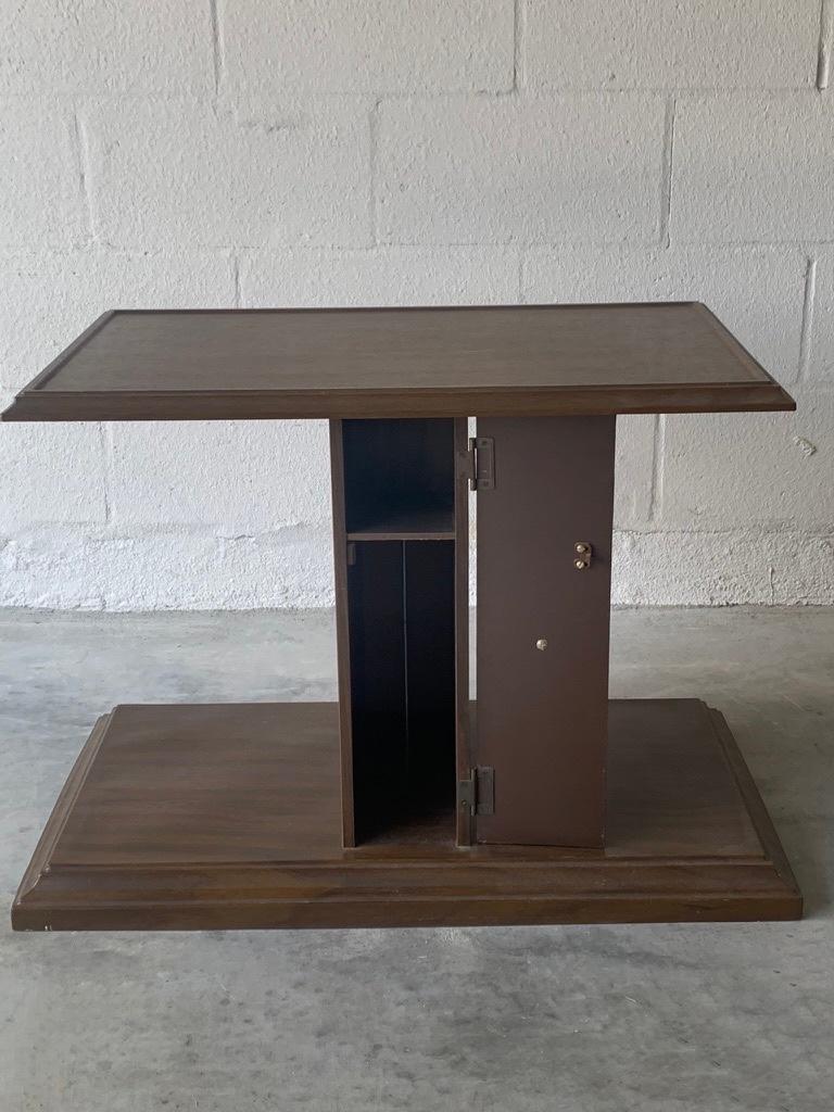 Post-Modern Walnut End Table For Sale
