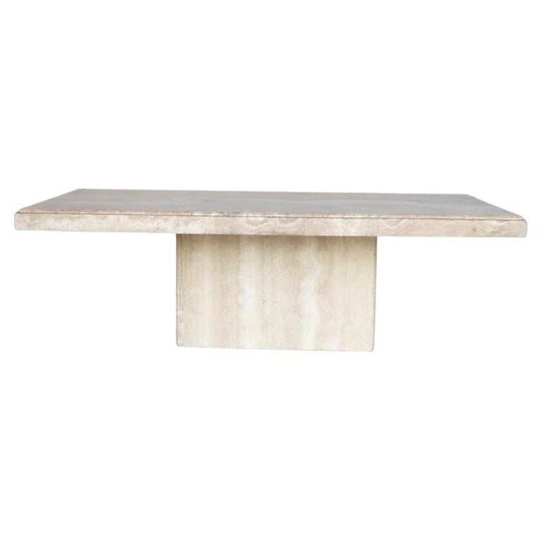 PostModern Rectangular Travertine Coffee Table at 1stDibs