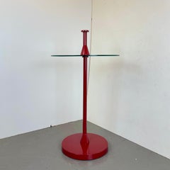 Post Modern Red Side Table, 1980s