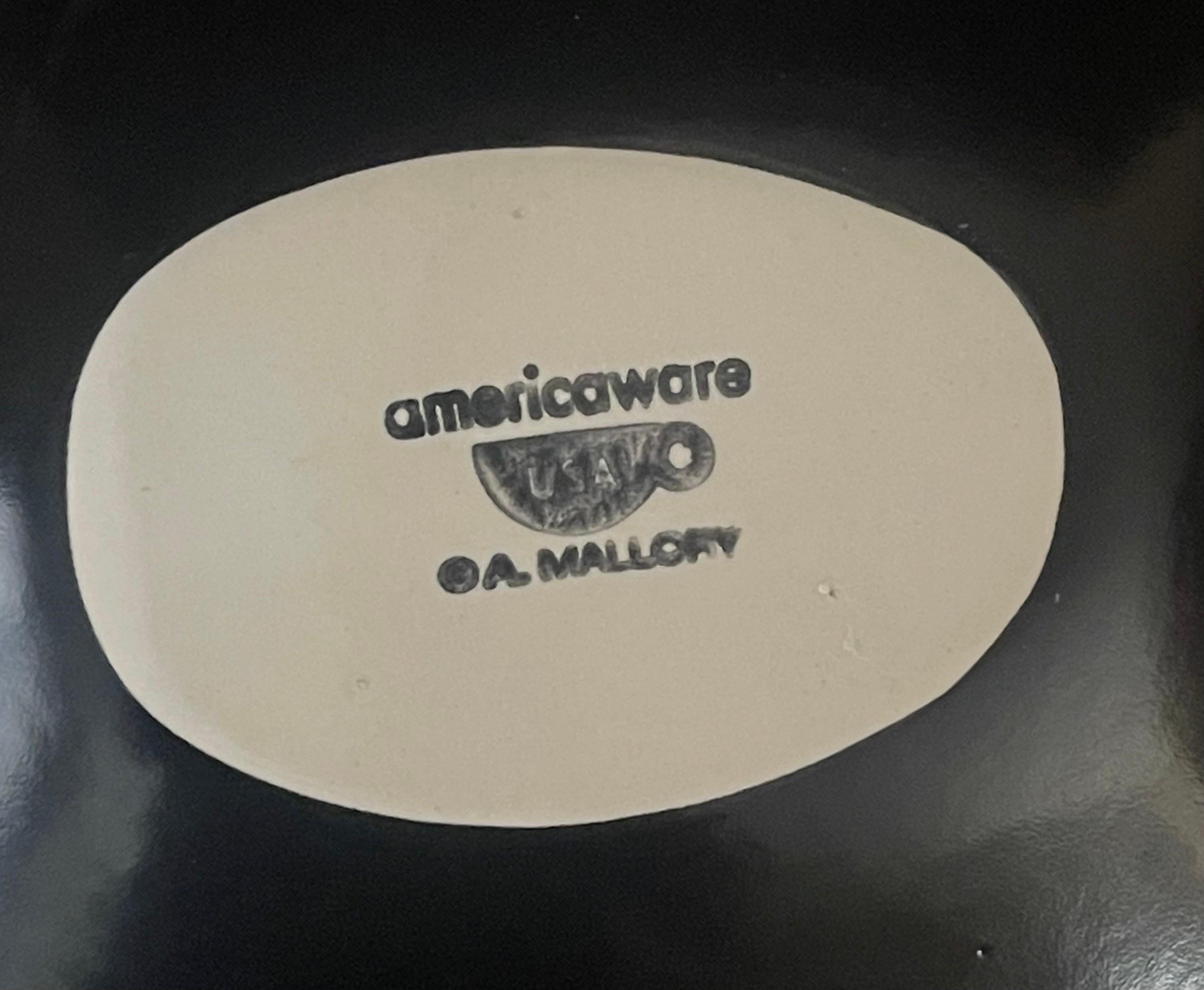 Bol en céramique post-moderne en forme de losange d'Ann Mallory pour Americaware en vente 6