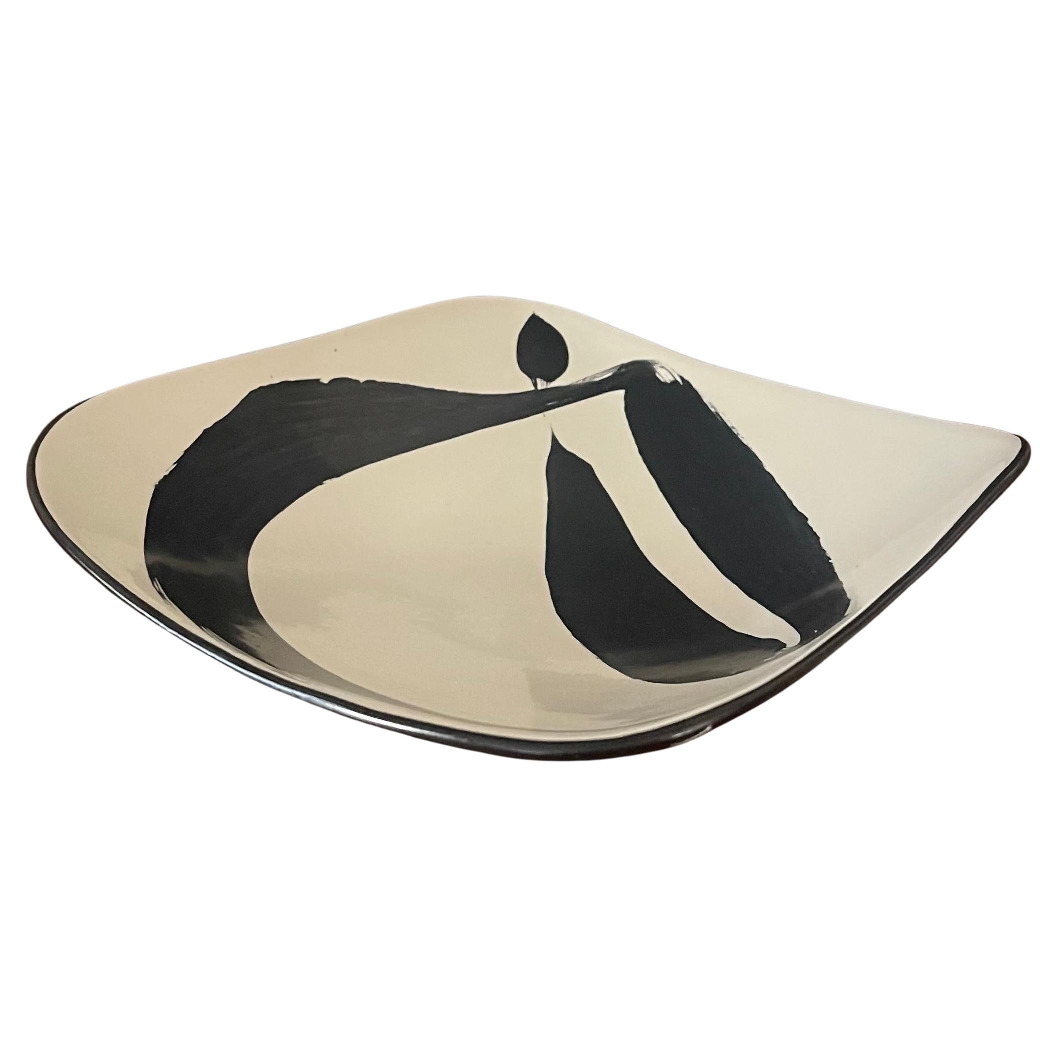 Post-Modern Rhombus Shaped Ceramic Bowl by Ann Mallory for Americaware For Sale