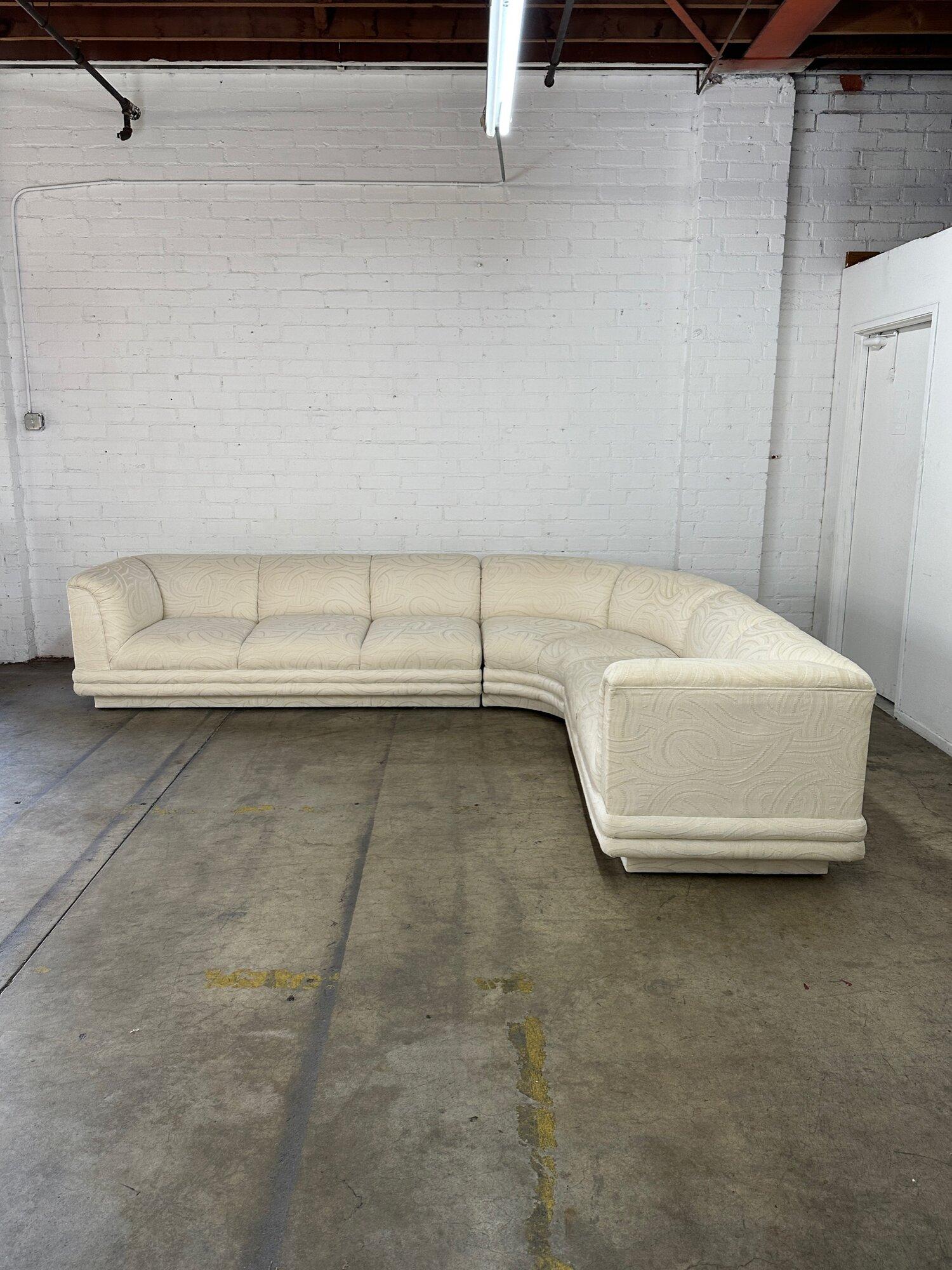 Post Modern Ribbed 3 piece Sectional im Angebot 8