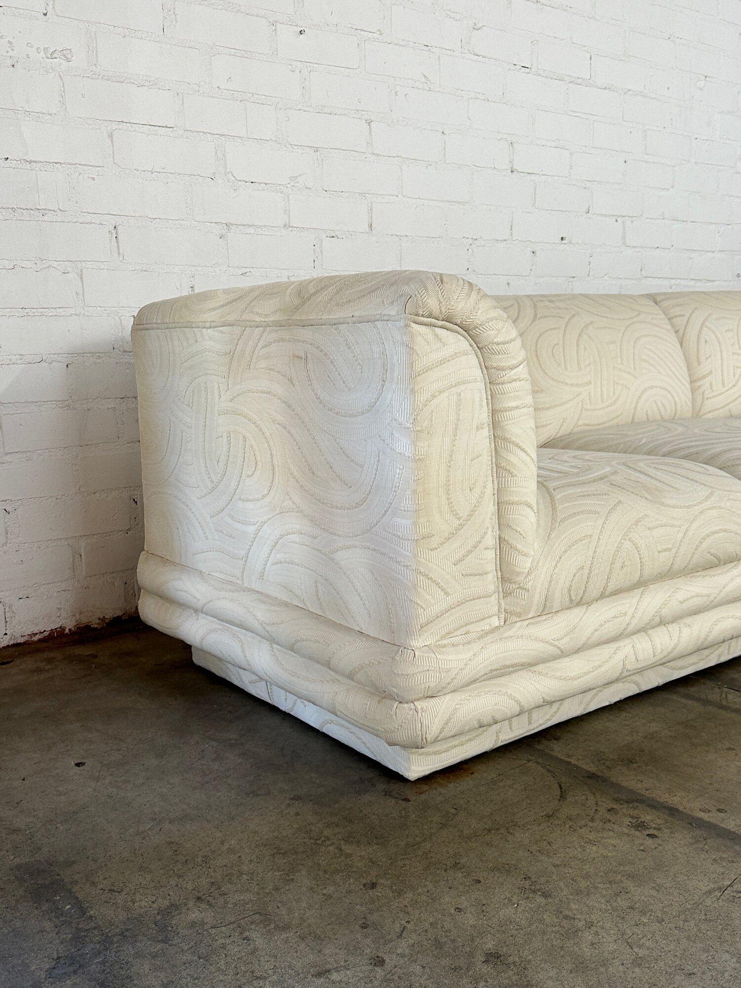 Art Deco Post Modern Ribbed 3 piece Sectional For Sale