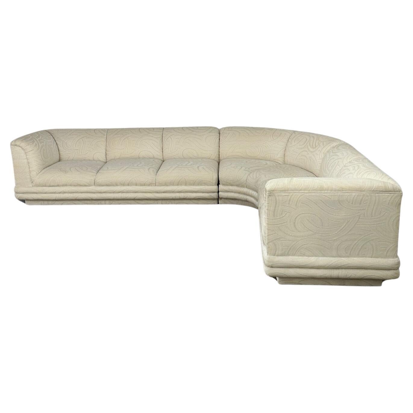 Post Modern Ribbed 3 piece Sectional For Sale