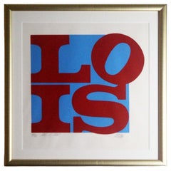 Post Modern Richard Koslow Love Is Lois Serigraph Robert Indiana Style
