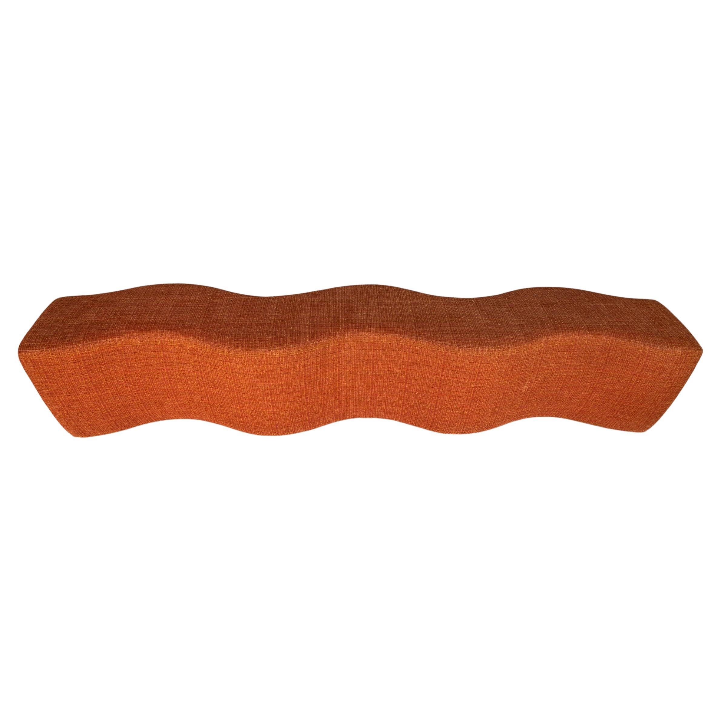 Post Modern Ripple Wave Bench by Laurinda Spear for Brayton International, 1980s For Sale