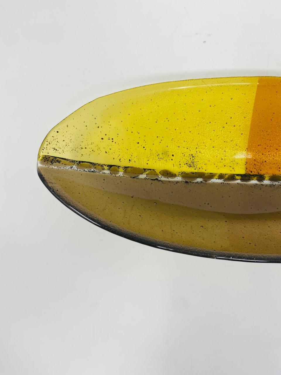 Post-Modern Post Modern Rosenthal Art Glass Bowl by Eric J Roush For Sale