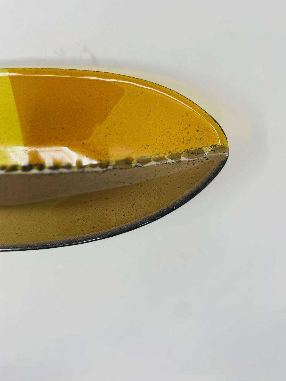 Ciotola postmoderna in vetro artistico Rosenthal di Eric J Roush In condizioni buone in vendita a San Diego, CA