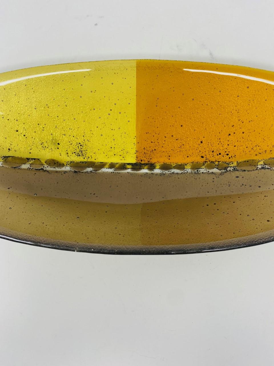 Hand-Crafted Post Modern Rosenthal Art Glass Bowl by Eric J Roush For Sale