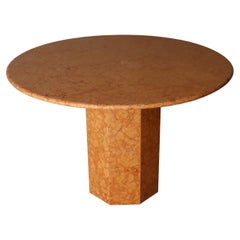 Retro Post Modern Round Marble Dining Table