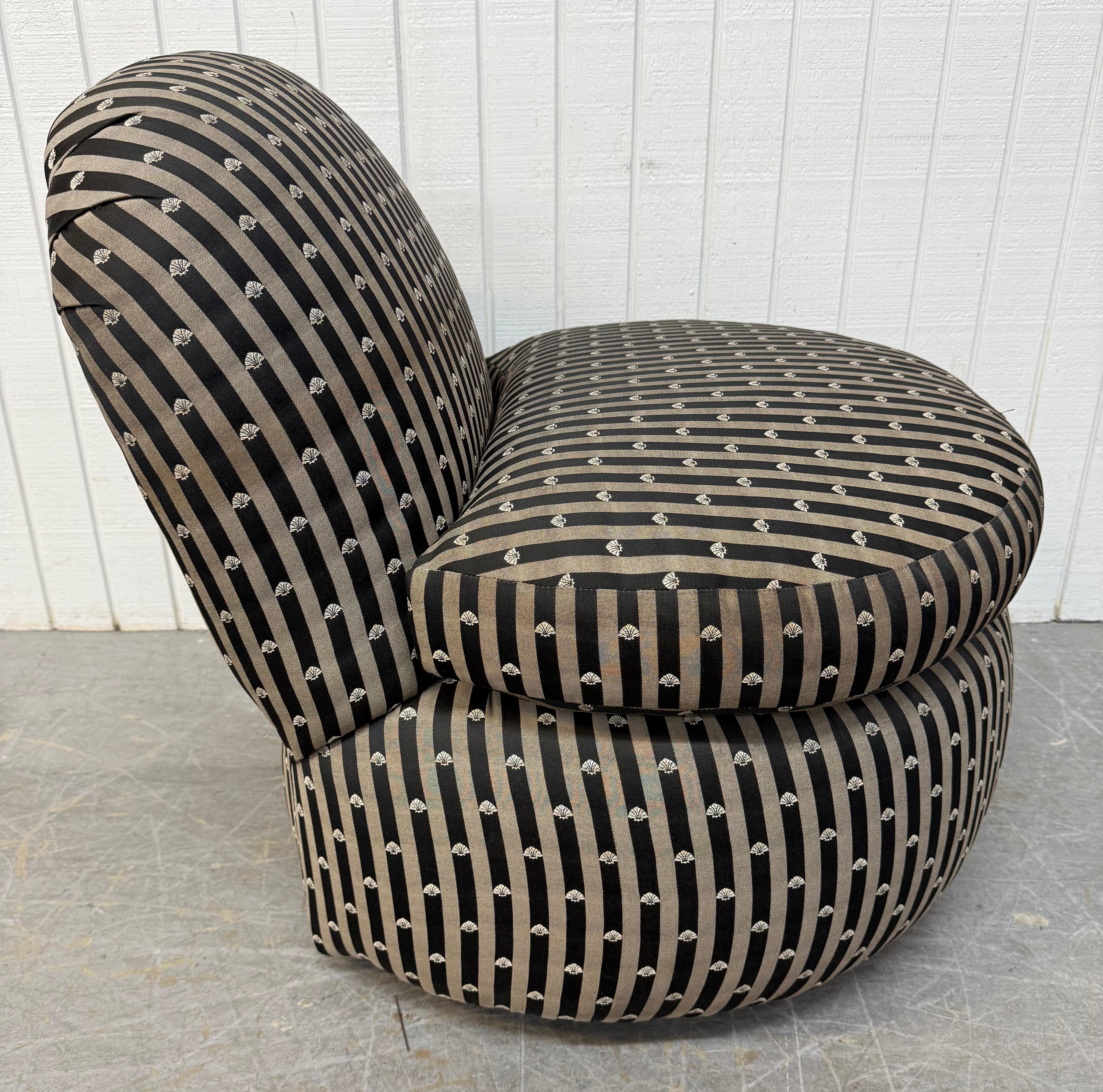 Post Modern Rounded Slipper Chairs - Set of 2 For Sale 3