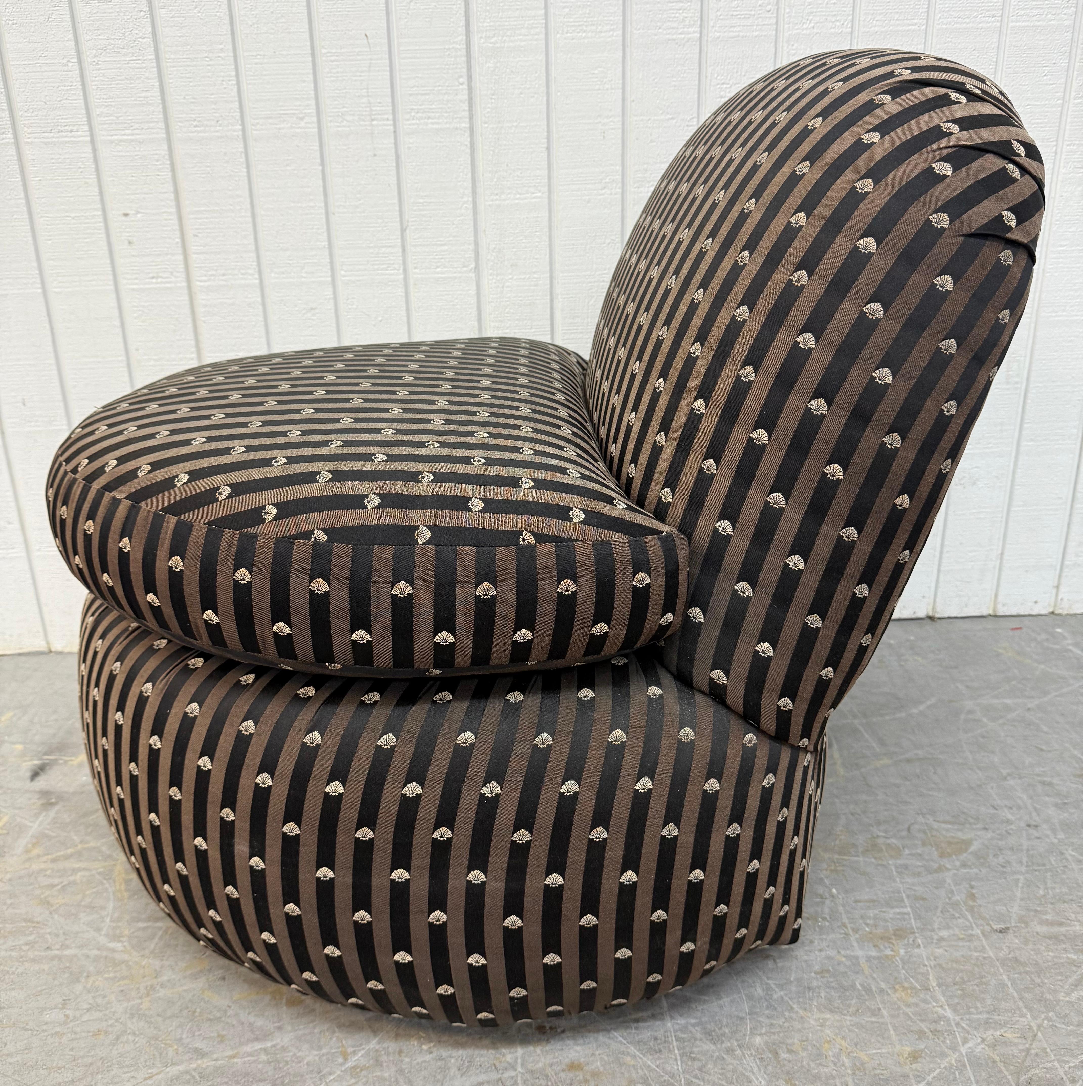 Post Modern Rounded Slipper Chairs - Set of 2 For Sale 4