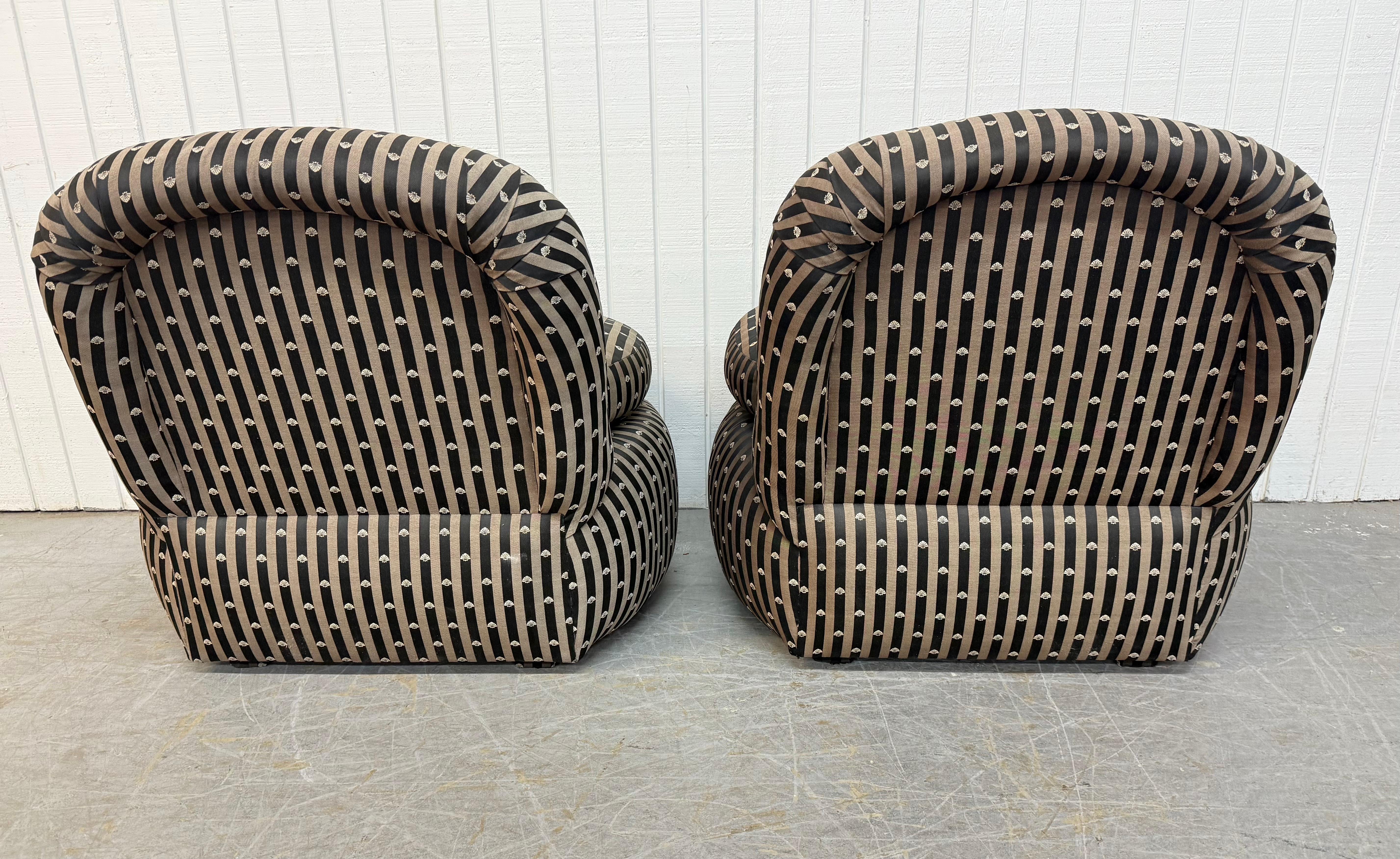 Late 20th Century Post Modern Rounded Slipper Chairs - Set of 2 For Sale