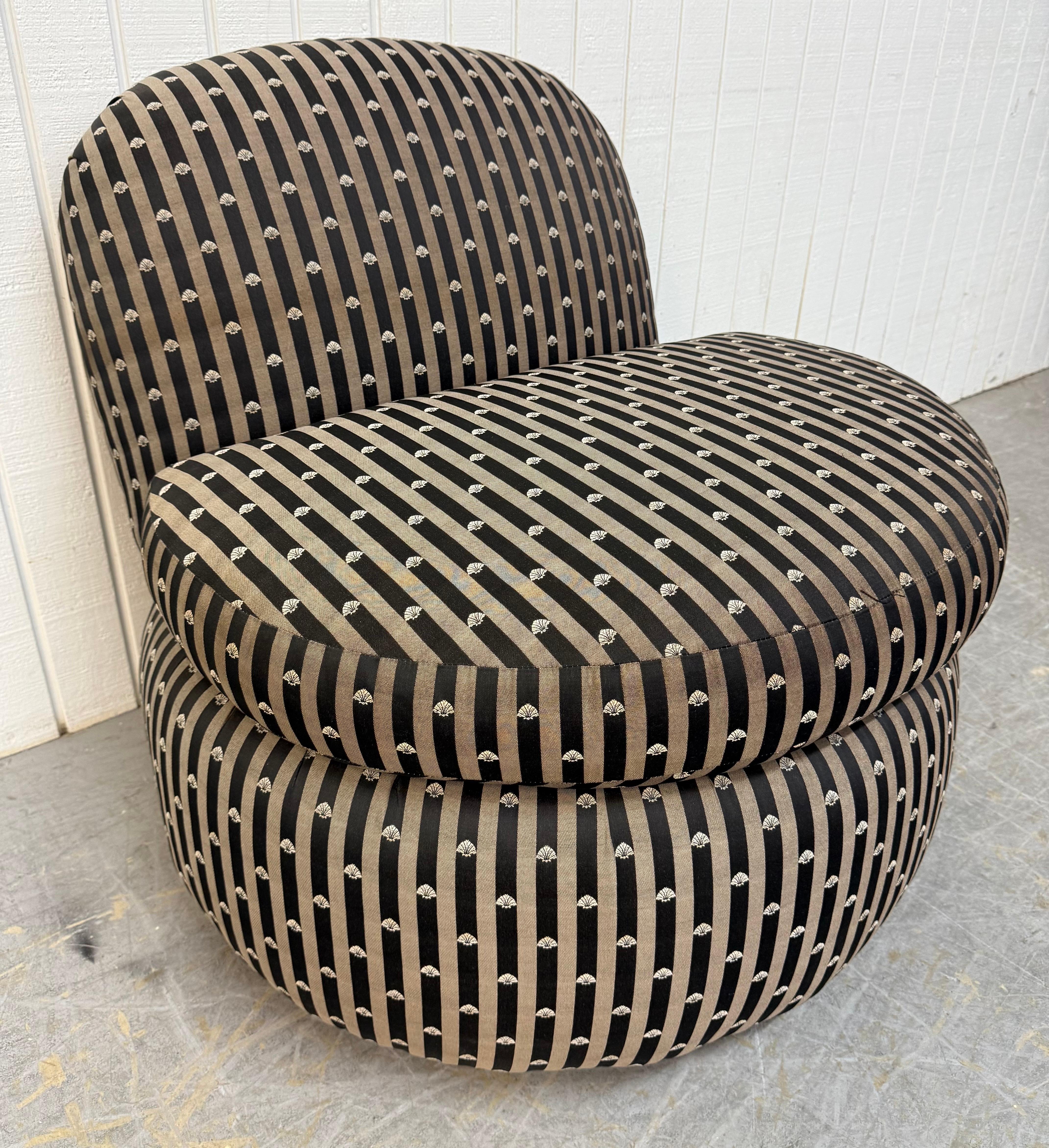 Post Modern Rounded Slipper Chairs - Set of 2 For Sale 1