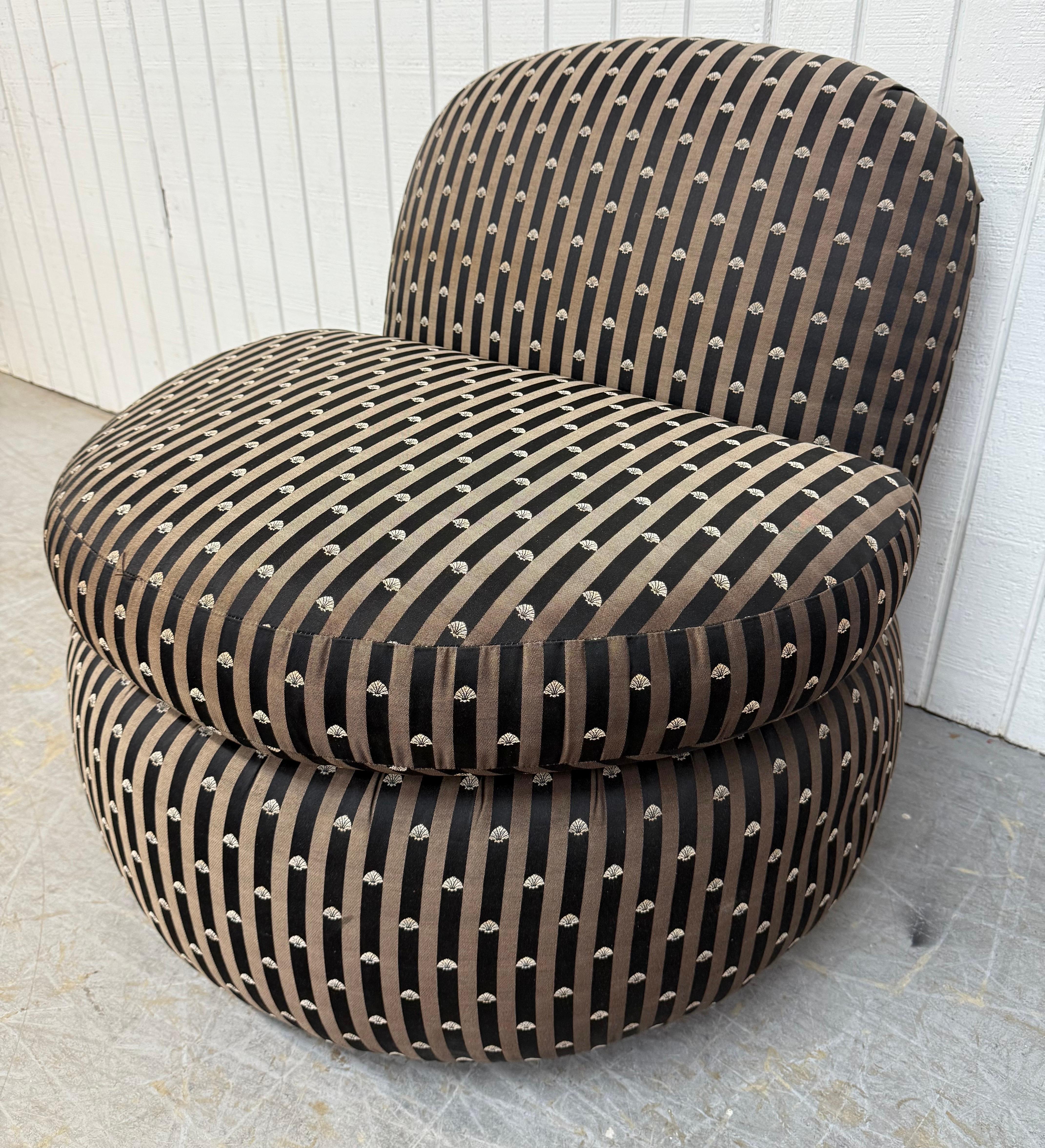 Post Modern Rounded Slipper Chairs - Set of 2 For Sale 2