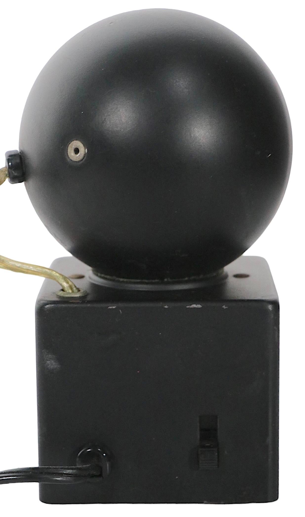 Metal Post Modern Roxter Eyeball Spotlight Desk Lamp Model 7039, circa 1970s For Sale