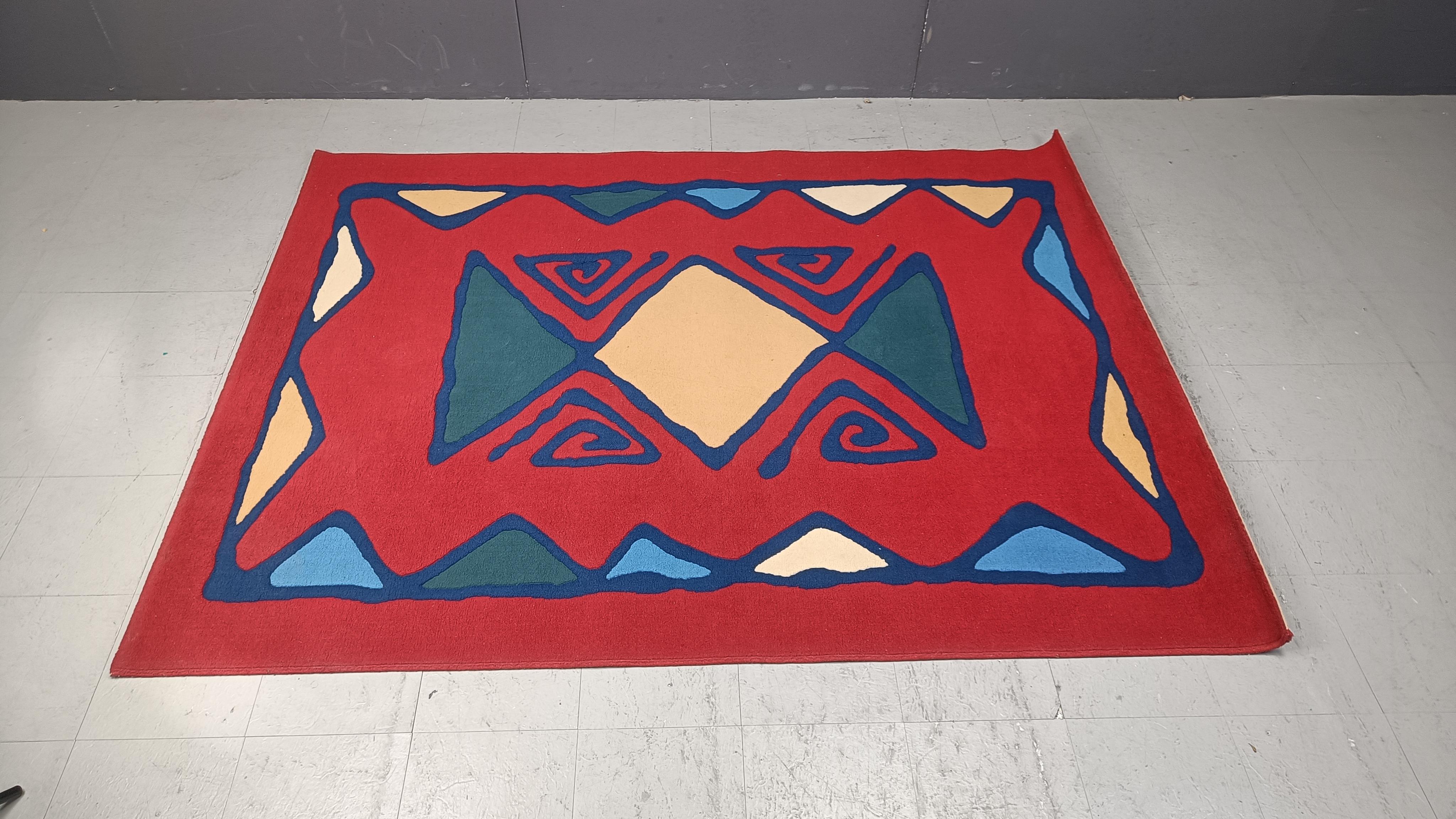 Post-Modern Post modern rug, 1980s For Sale