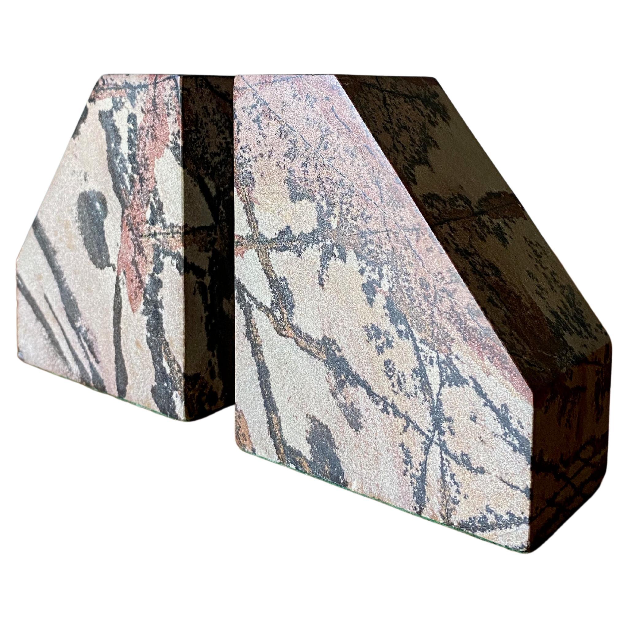 Post Modern Sandstone Bookends, circa 1985