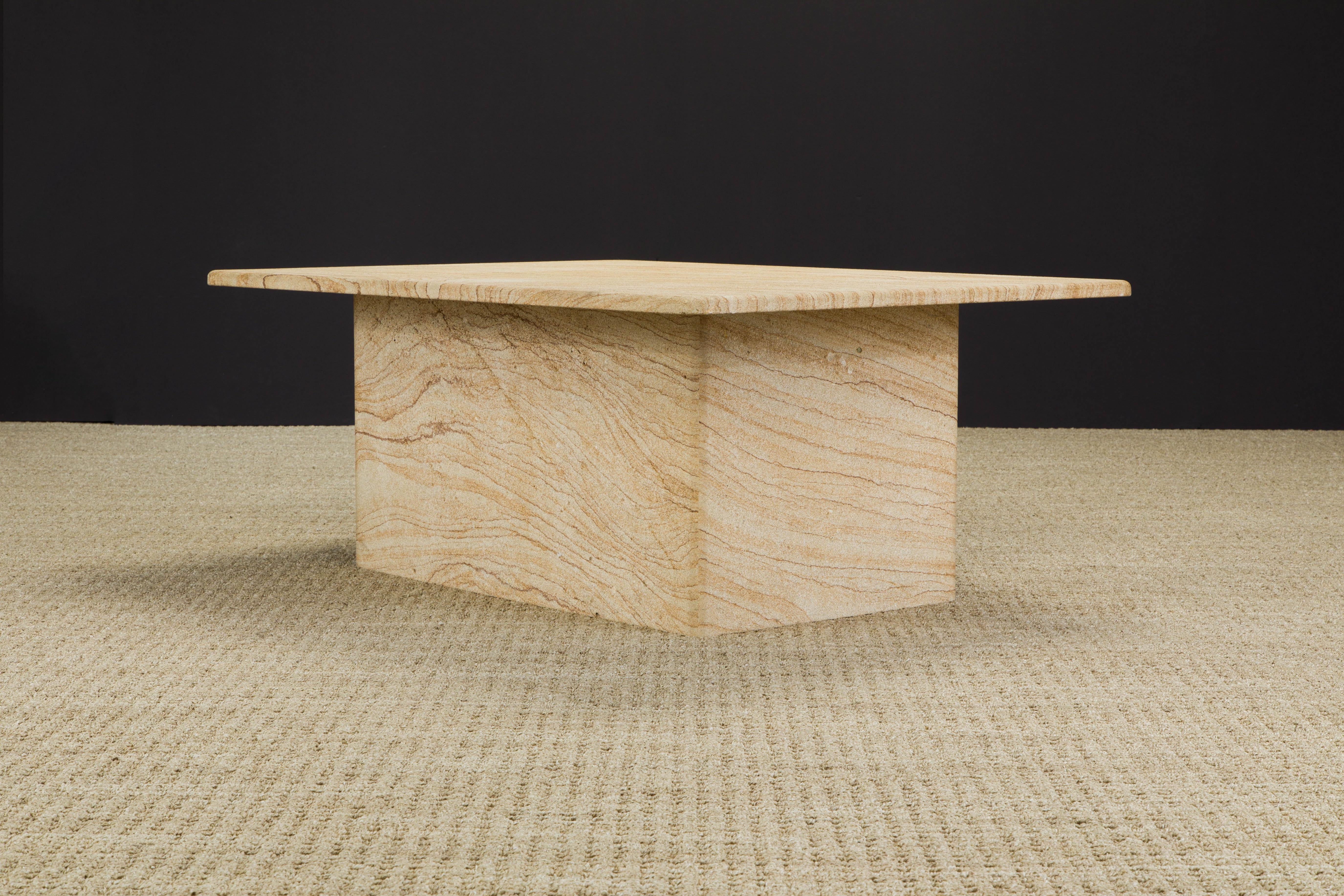 Post-Modern Sandstone Coffee Table, c 1990s  For Sale 5